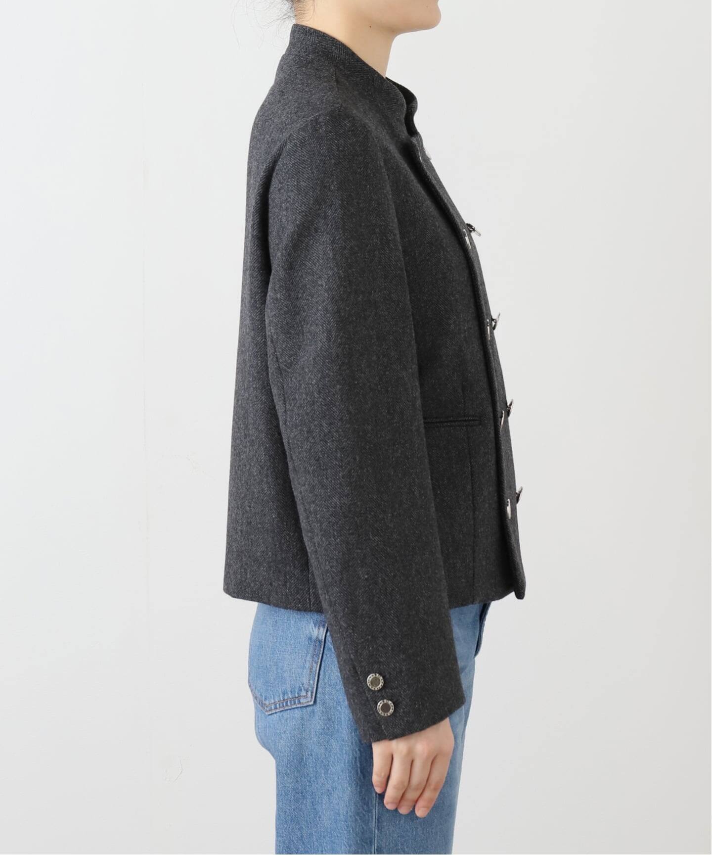 12/7.8 タイムセール！Framework クチュールドアダムツイードコート COUTURE D`ADAM/クチュールドアダム 別注ヘリンボーンクラシック