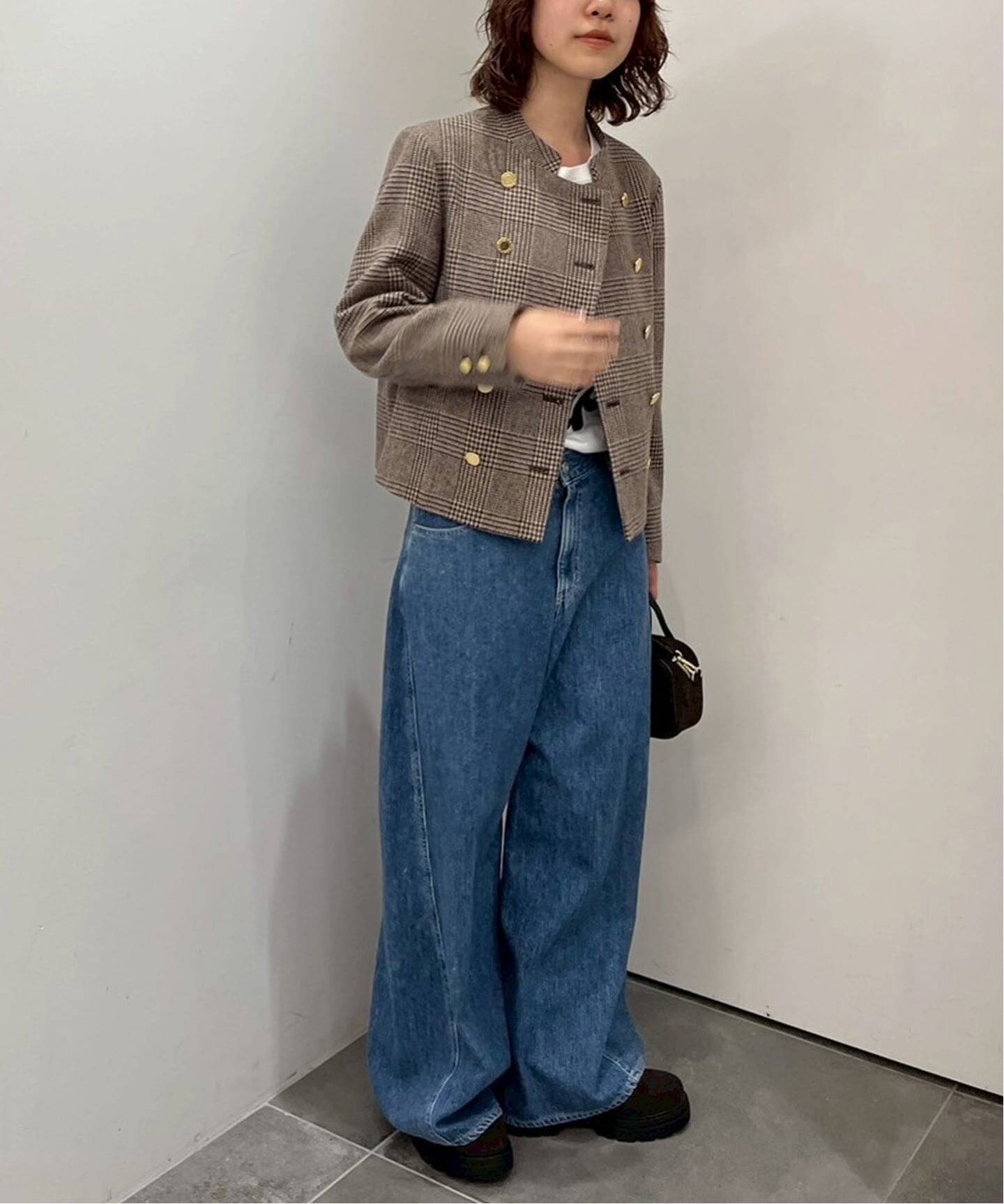 クチュールドアダム COUTURE D'ADAM グレンチェック ジャケット COUTURE D`ADAM/クチュールドアダム 別注アルパカコンウール