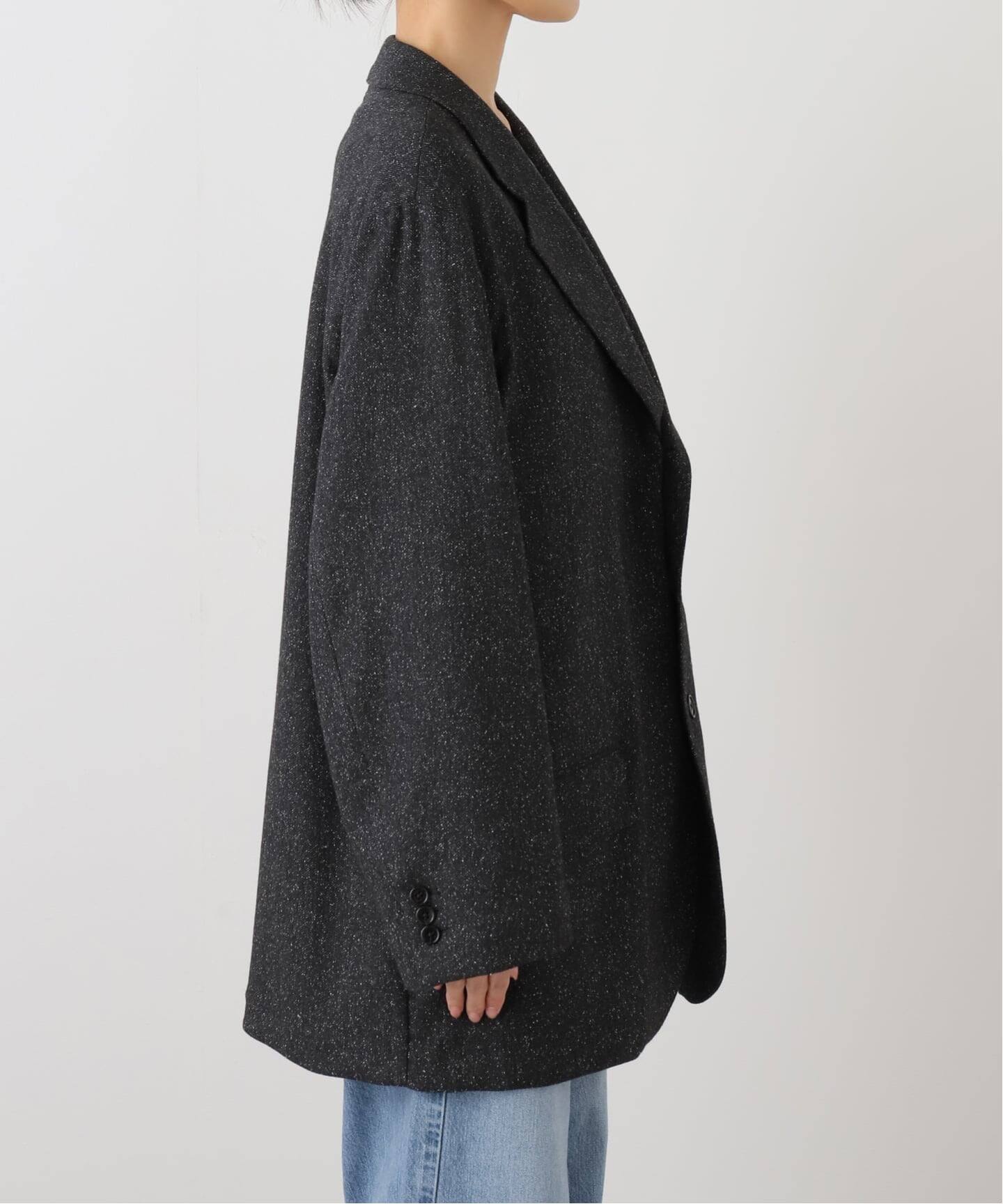 クチュールドアダム/ビックジャケットシルクネップヘリンボーン新品未使用 COUTURE D`ADAM/クチュールドアダム BIG JK silkmep herringborn