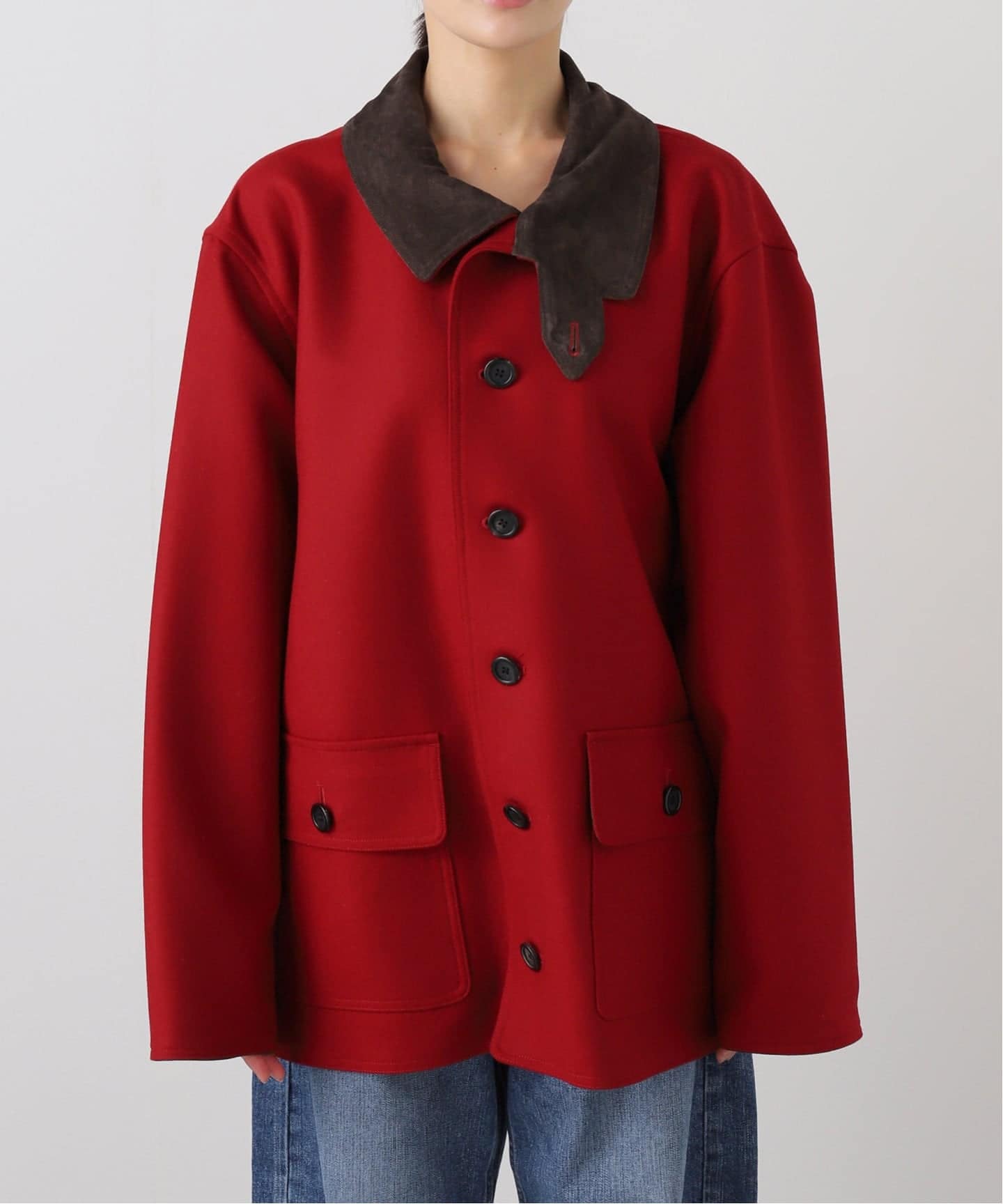 NICENESS INNES ホースライディングメルトン マリンジャケット NICENESS / INNES - ホースライディングメルトンマリンジャケット