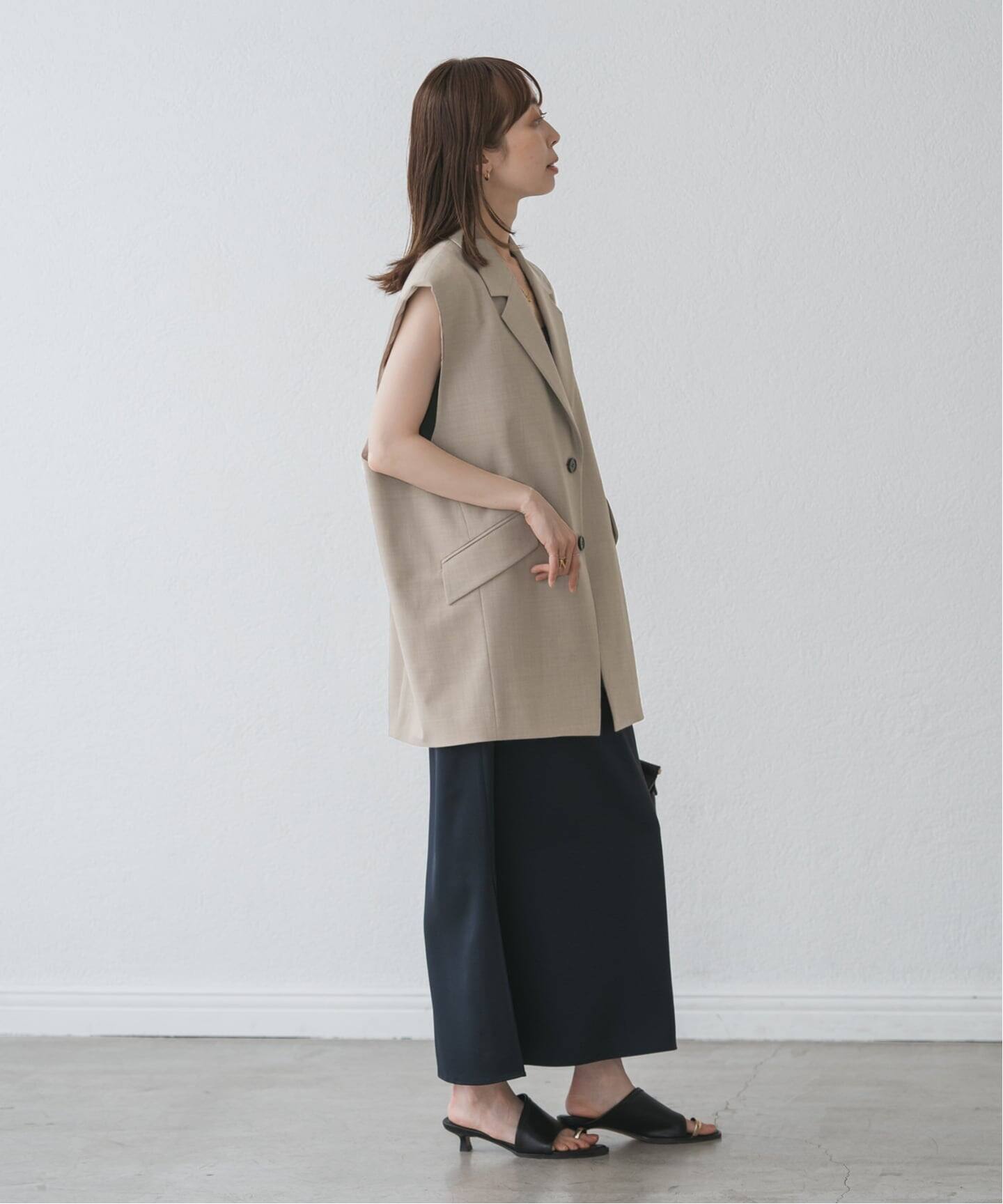 ※リコピン※コクーンシルエットオーバージレ コクーンシルエットオーバージレ（ジレ）｜NOBLE（ノーブル）の