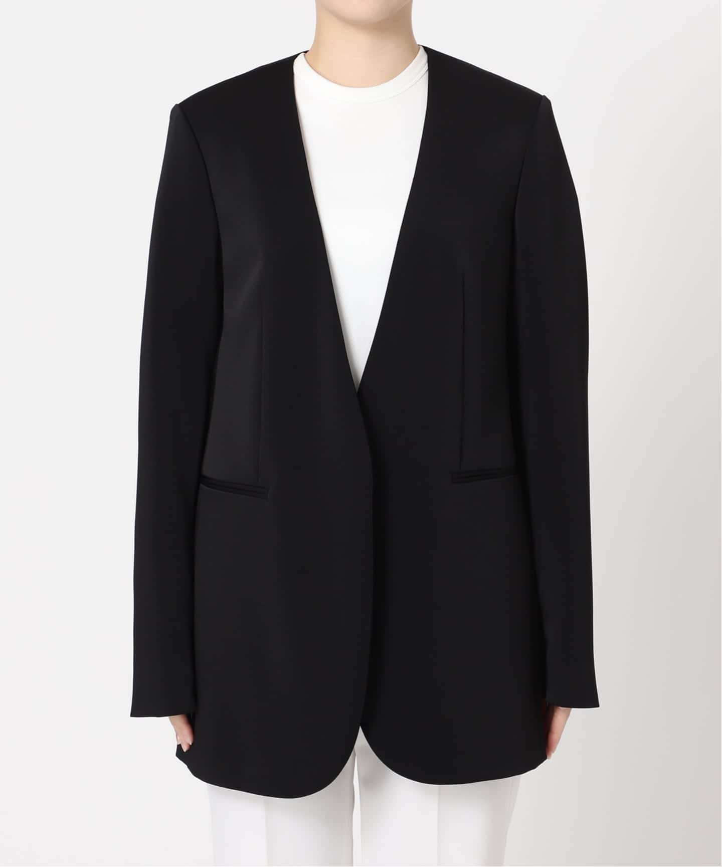 追加2》スリーブスリットケープジャケット（ノーカラージャケット