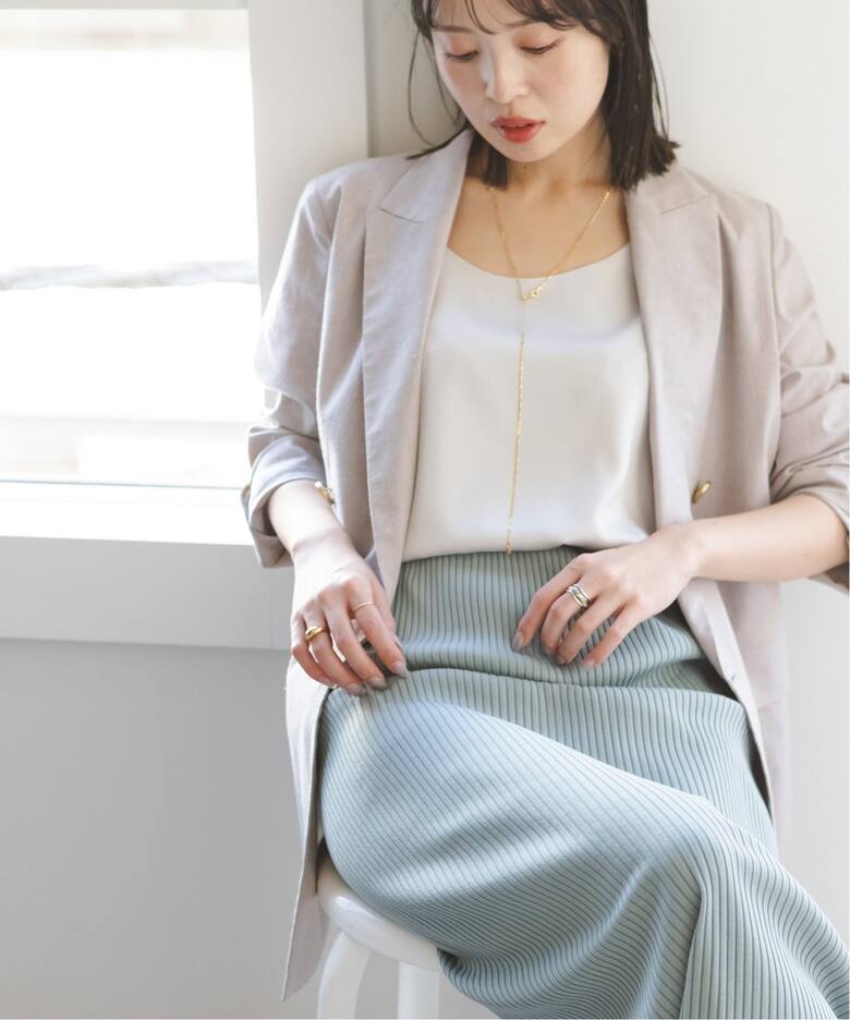 追加予約》麻ストレッチピークドラペルダブルジャケット（テーラード  