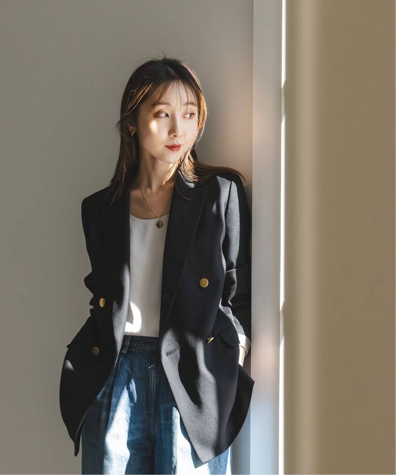 追加2》トリコチンピークドラペルジャケット（テーラードジャケット  