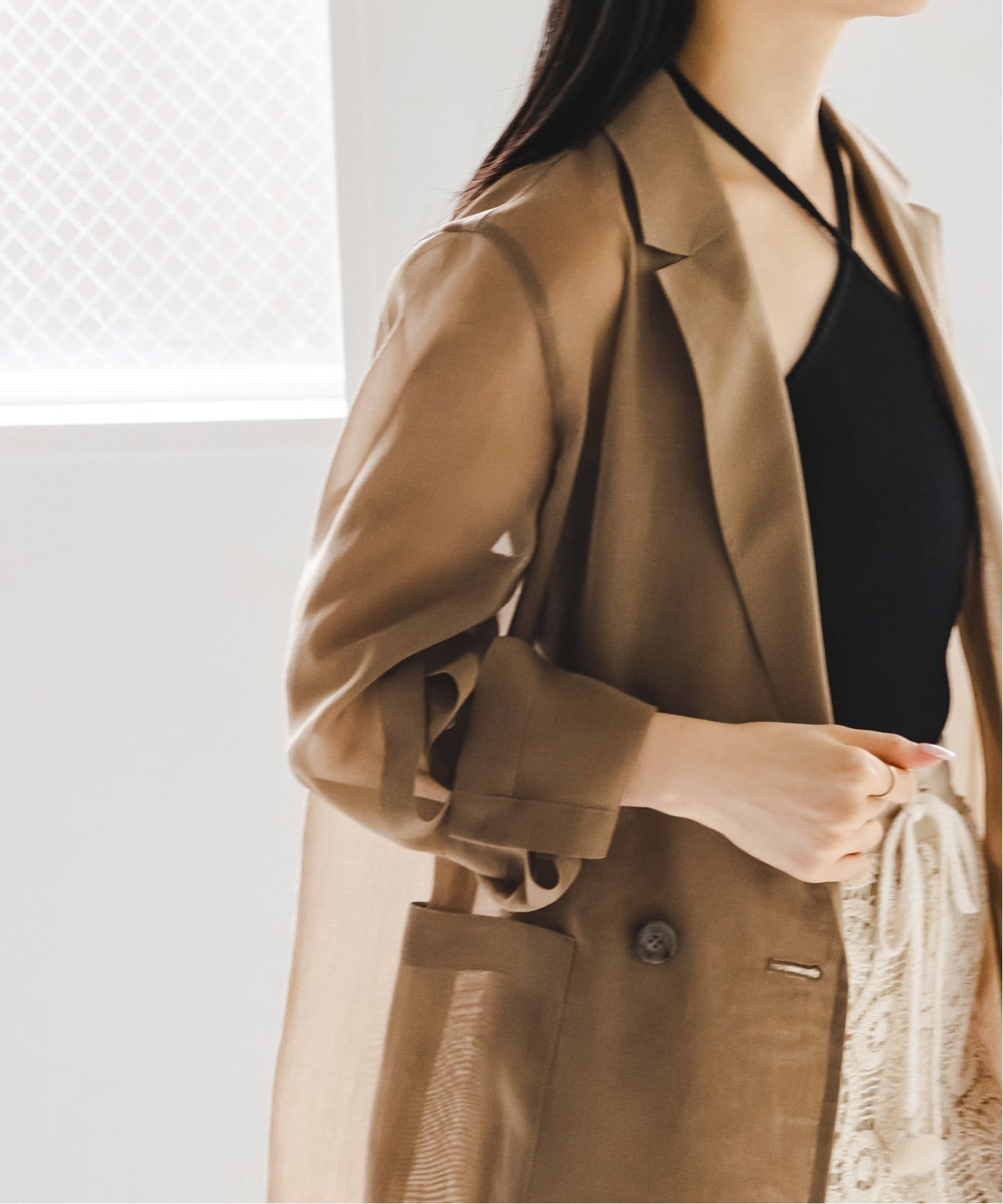 追加》ソフトオーガンジーシアージャケット 2（テーラード