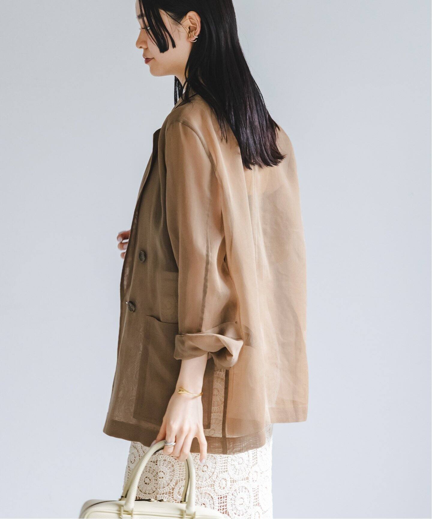 追加》ソフトオーガンジーシアージャケット 2（テーラードジャケット