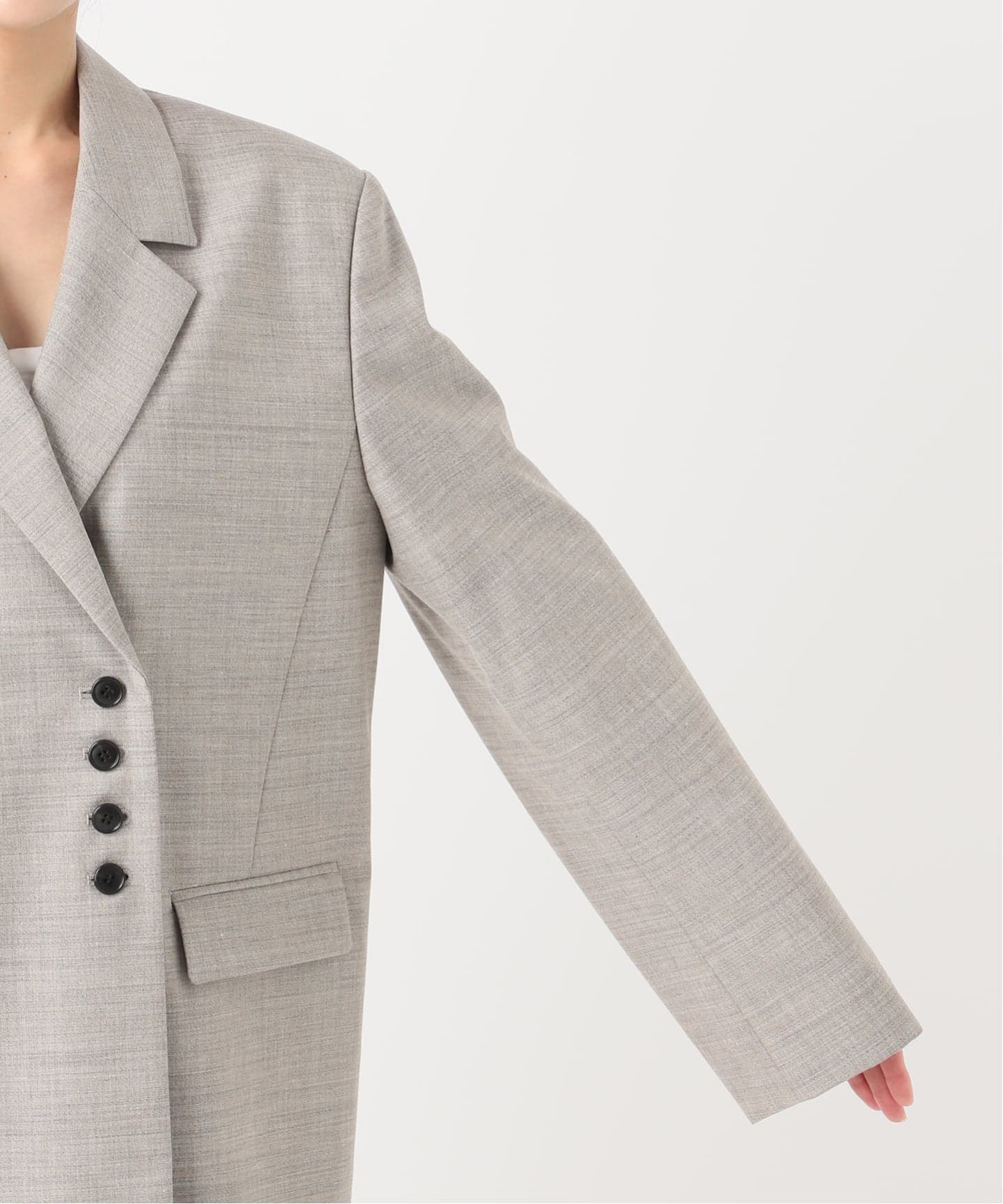 ELENI/エルニ ウールモヘアオーバージャケット（テーラードジャケット