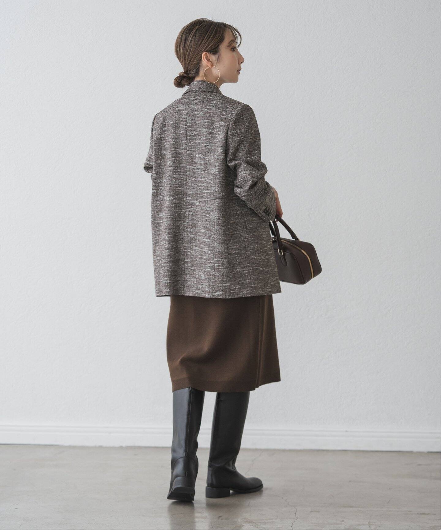 ライトツイードピークドラペルジャケット（テーラードジャケット