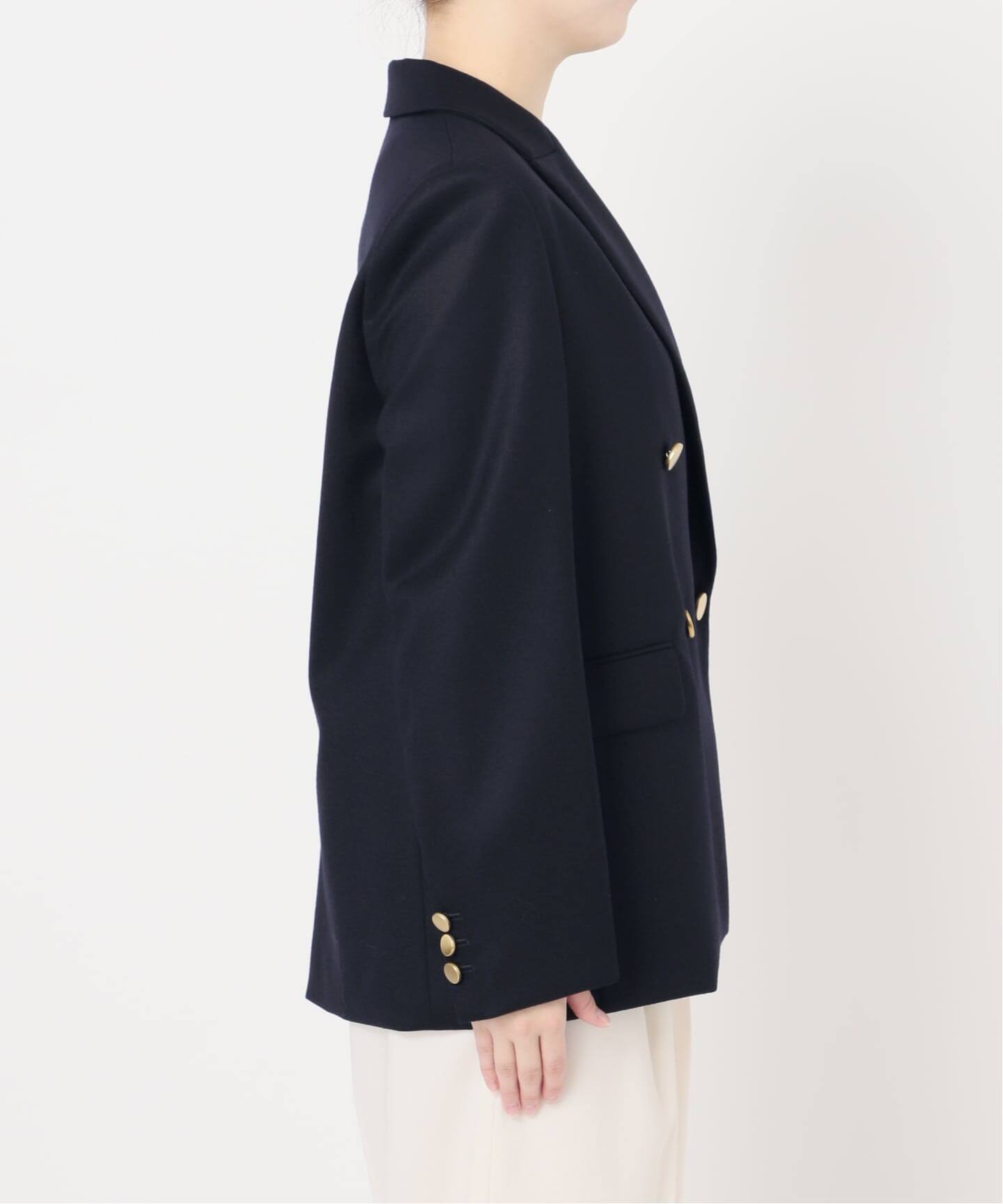 NOBLE ノーブル　ウールフラノピークドラペルジャケット【新品タグ付き】 追加》《WEB・一部店舗カラー》ウールフラノピークドラペルジャケット