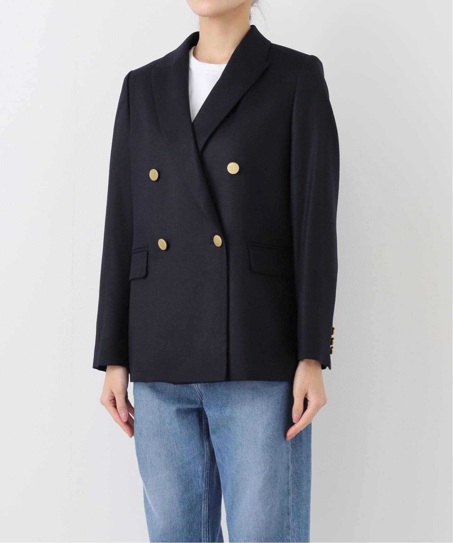 追加》《WEB・一部店舗カラー》ウールフラノピークドラペルジャケット