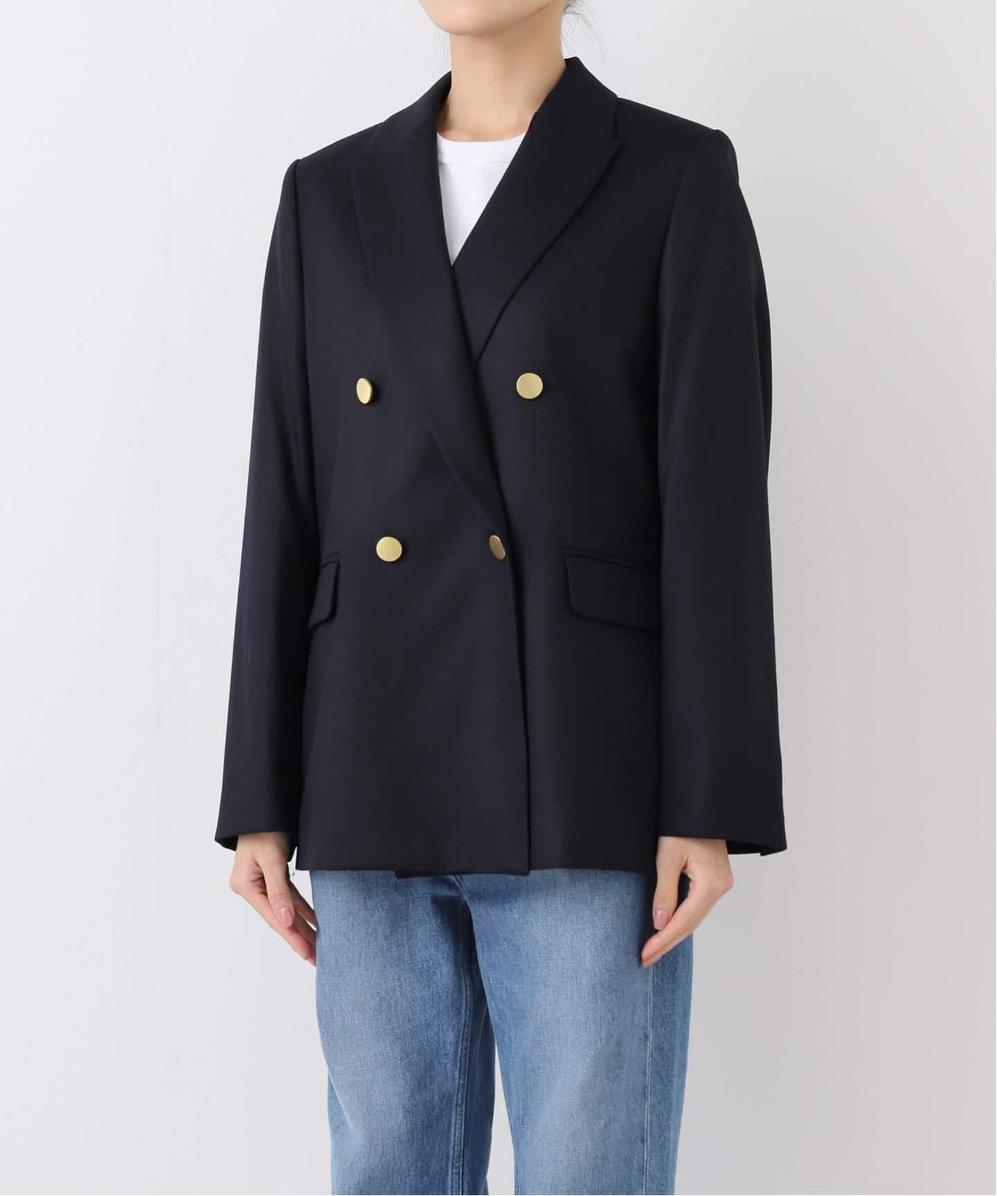 追加》《WEB・一部店舗カラー》ウールフラノピークドラペル