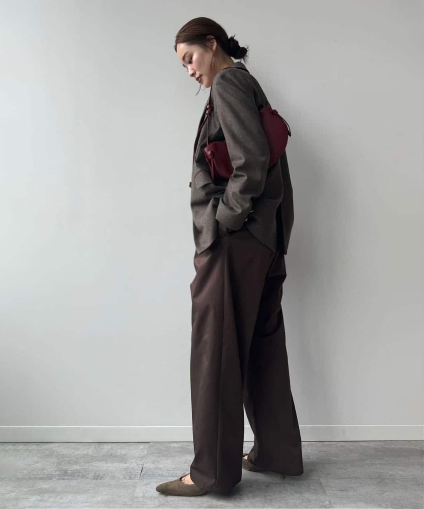 追加》《WEB・一部店舗カラー》ウールフラノピークドラペルジャケット