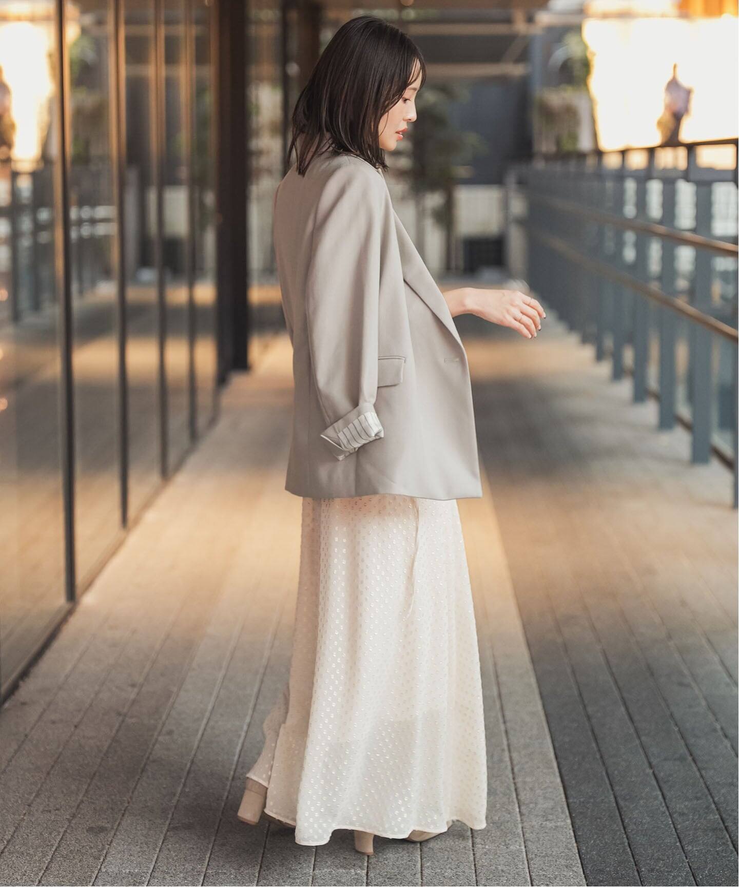 追加》《WEB・一部店舗カラー》ウールフラノピークドラペルジャケット