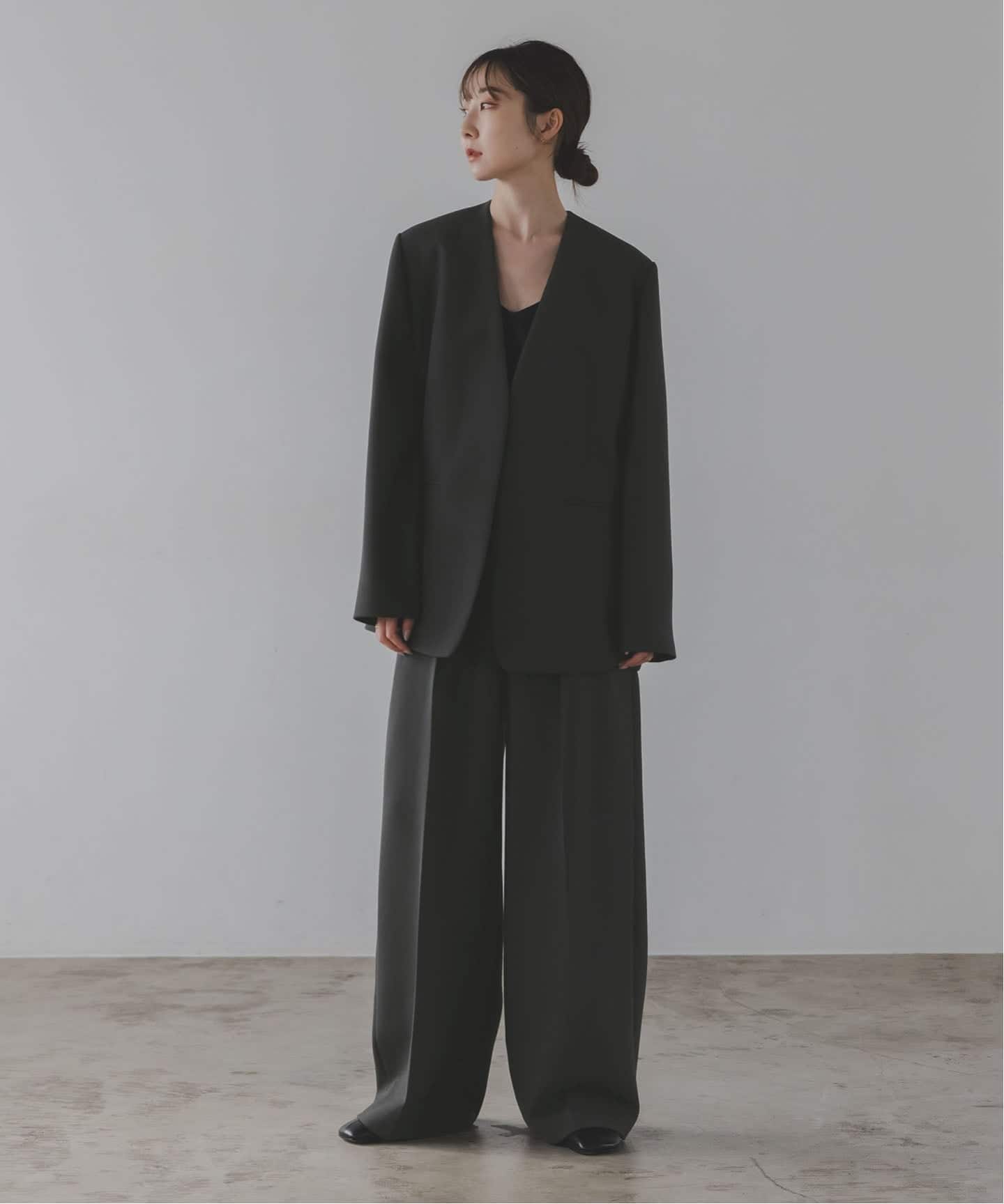 ELENI/エルニ プランプウールジャケット（ノーカラージャケット