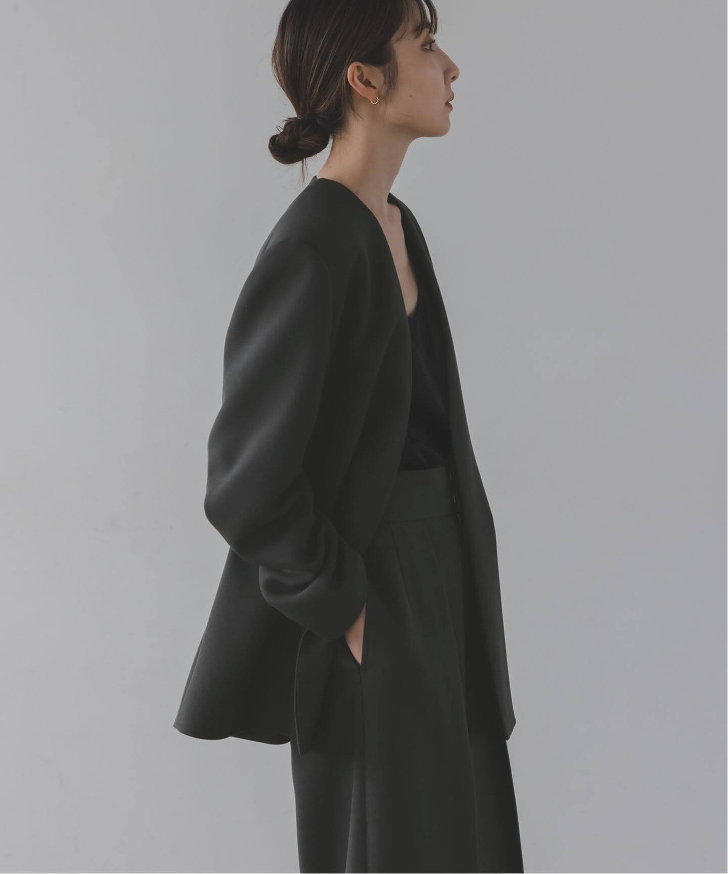 ELENI/エルニ プランプウールジャケット（ノーカラージャケット