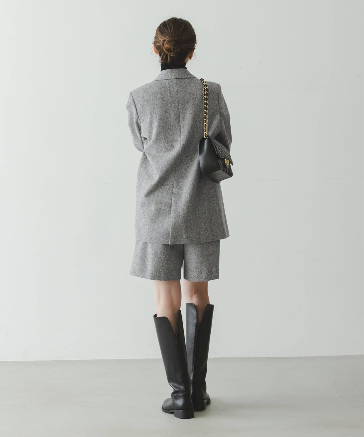 ネップツイードピークドラペルジャケット（テーラードジャケット