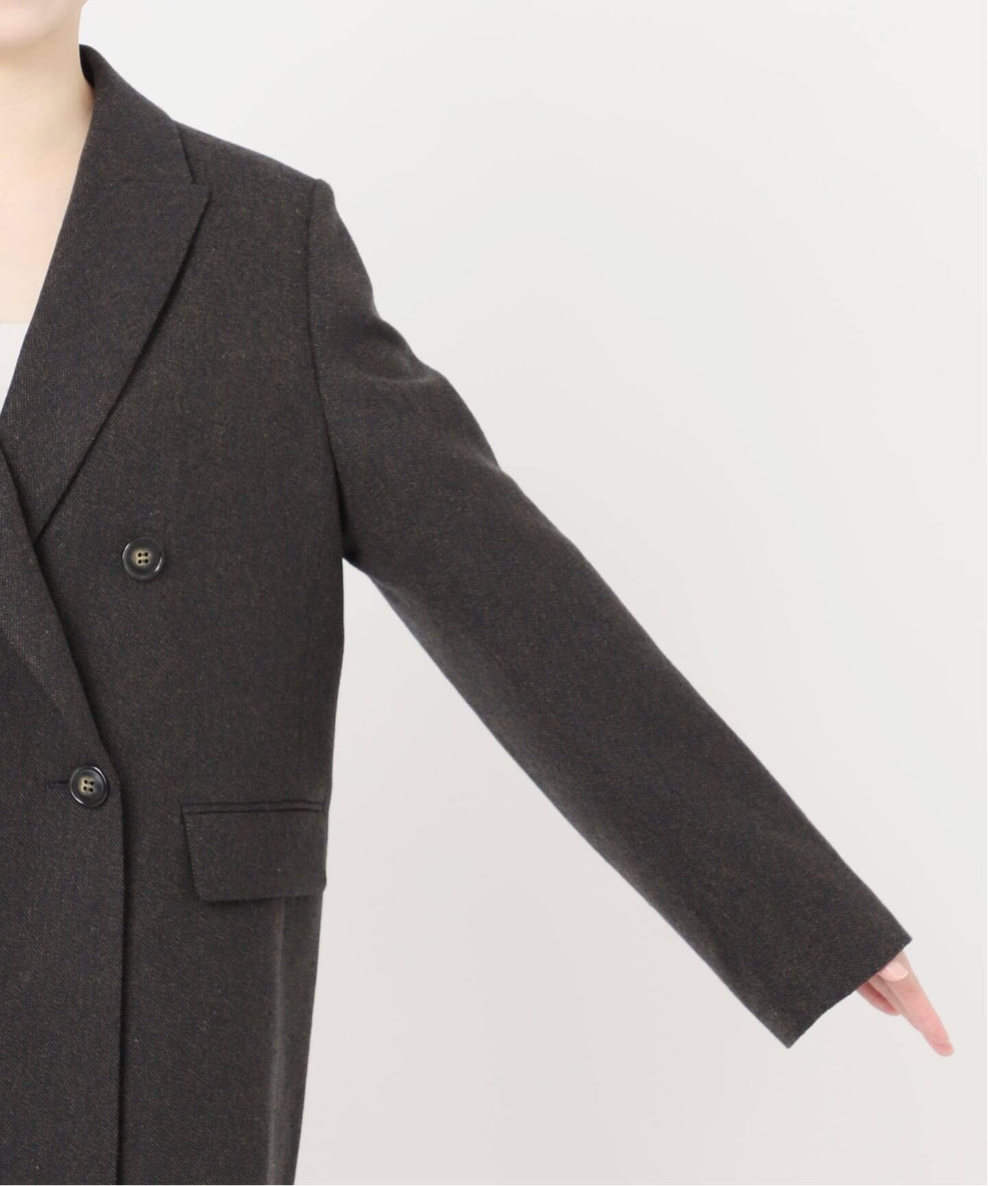 ネップツイードピークドラペルジャケット（テーラードジャケット