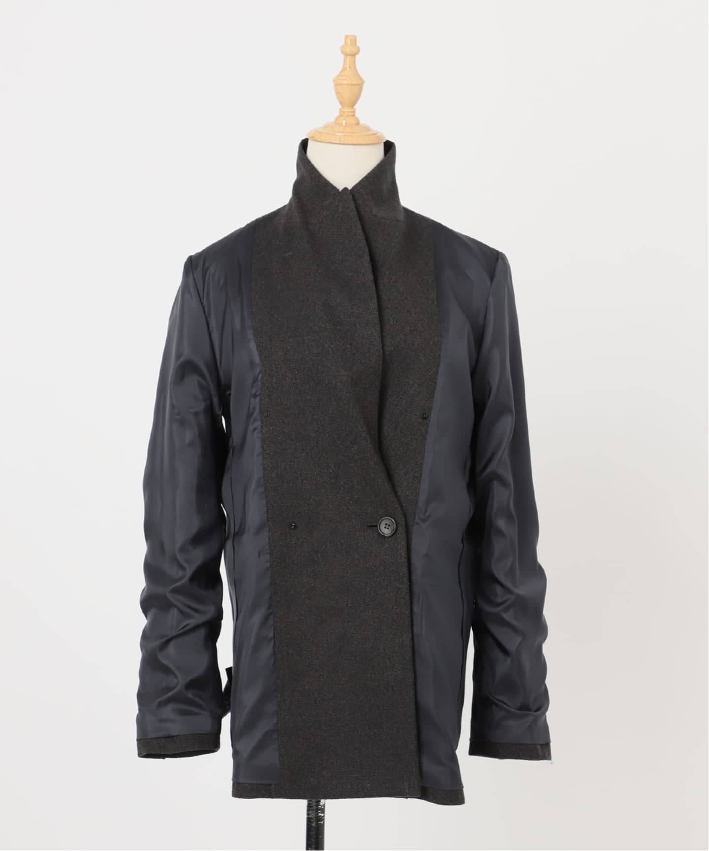 ネップツイードピークドラペルジャケット（テーラードジャケット