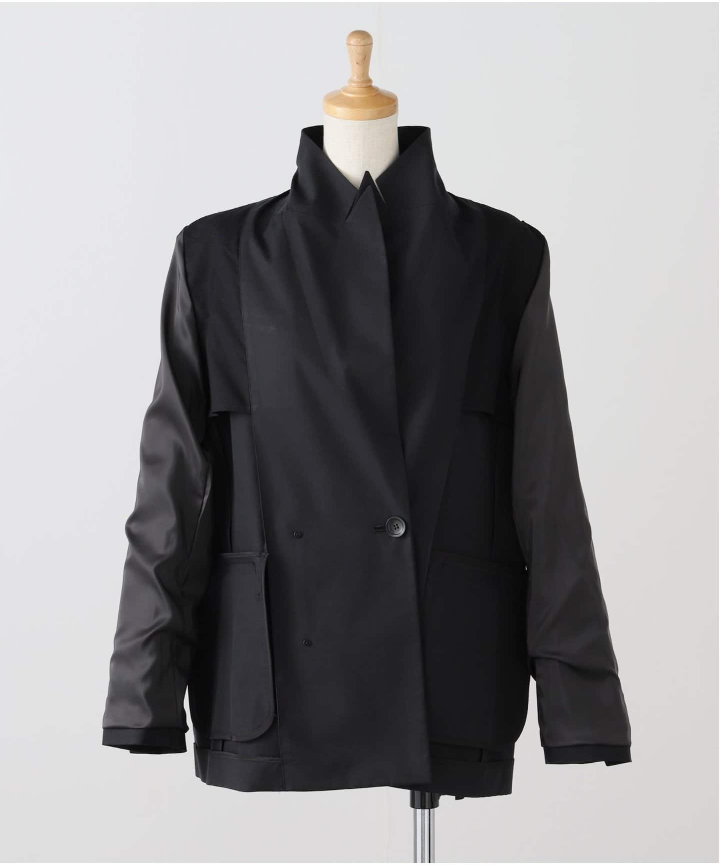 NOBLE コットンツイルイージーロングジャケット　M コットンツイルイージーロングジャケット（テーラードジャケット