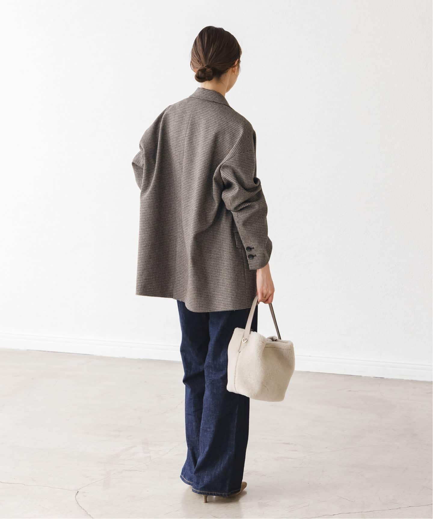 オーバーサイズチェックジャケット（テーラードジャケット