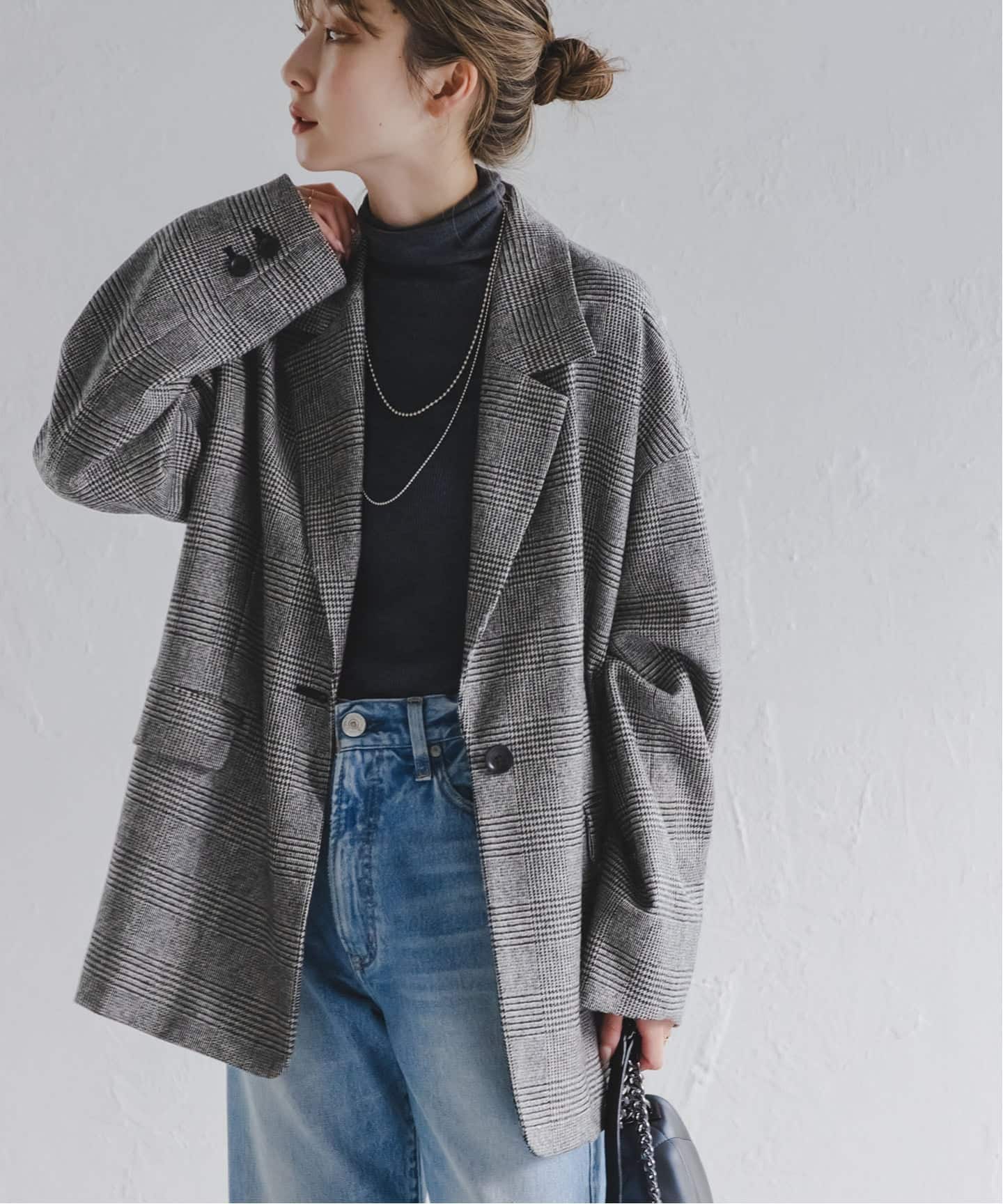 追加》オーバーサイズチェックジャケット（テーラードジャケット