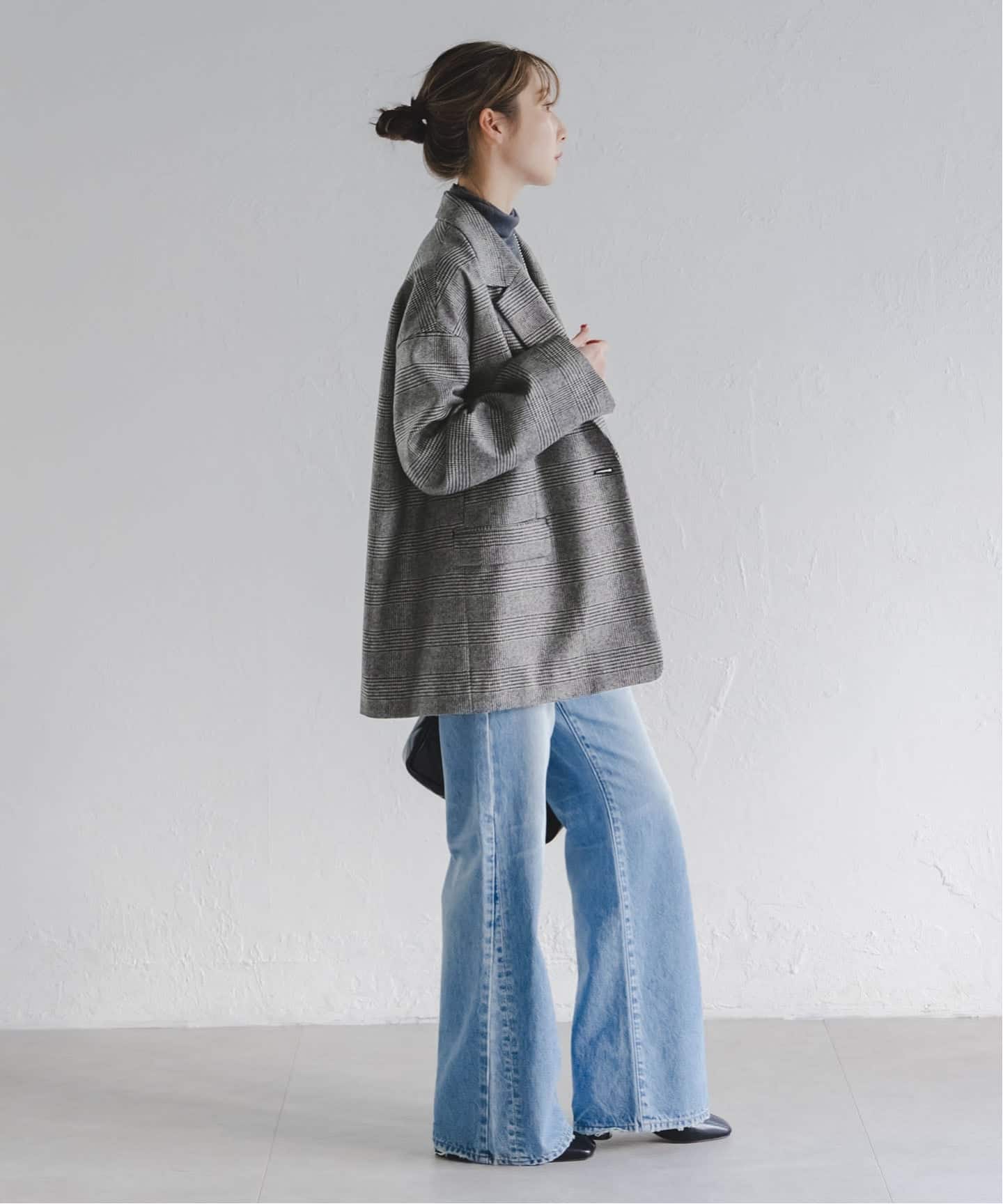 追加予約》オーバーサイズチェックジャケット（テーラード