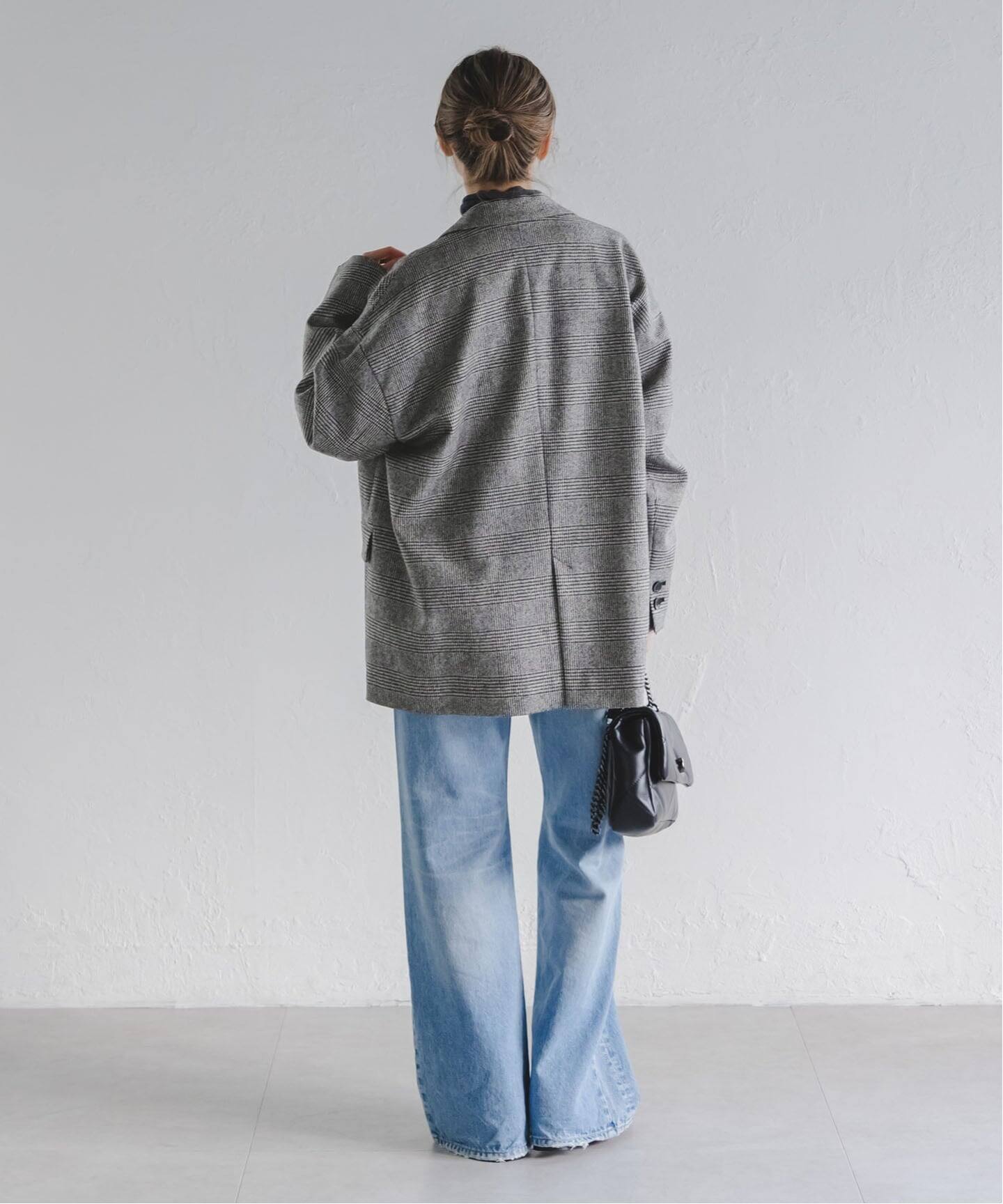 NOBLE オーバーサイズチェックジャケット ノーブル NOBLE オーバーサイズチェックジャケット （ブラウン