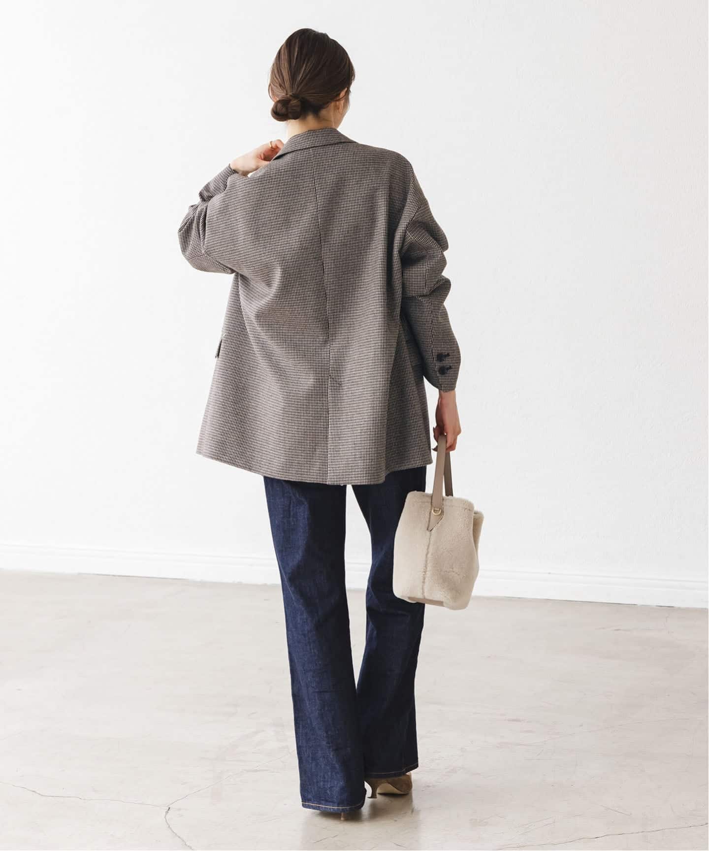 新品！ノーブル　オーバーサイズチェックジャケット オーバーサイズチェックジャケット（テーラードジャケット）｜NOBLE