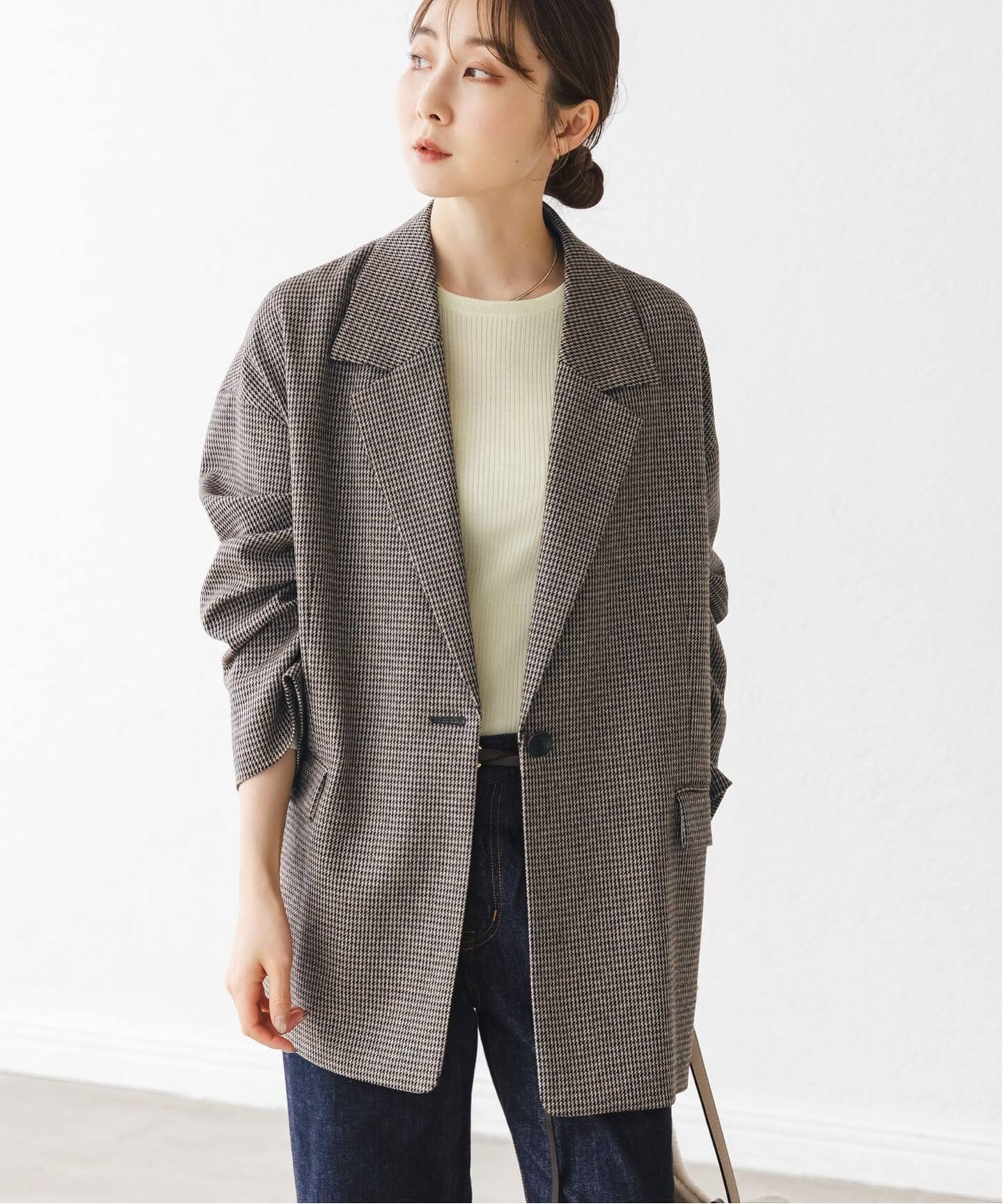 追加》オーバーサイズチェックジャケット（テーラードジャケット