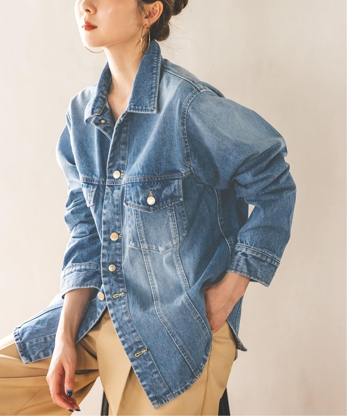 美品　ショート丈デニムジャケット　SERGE　日本製 美品 ショート丈デニムジャケット SERGE 日本製 美品ショート丈デニム