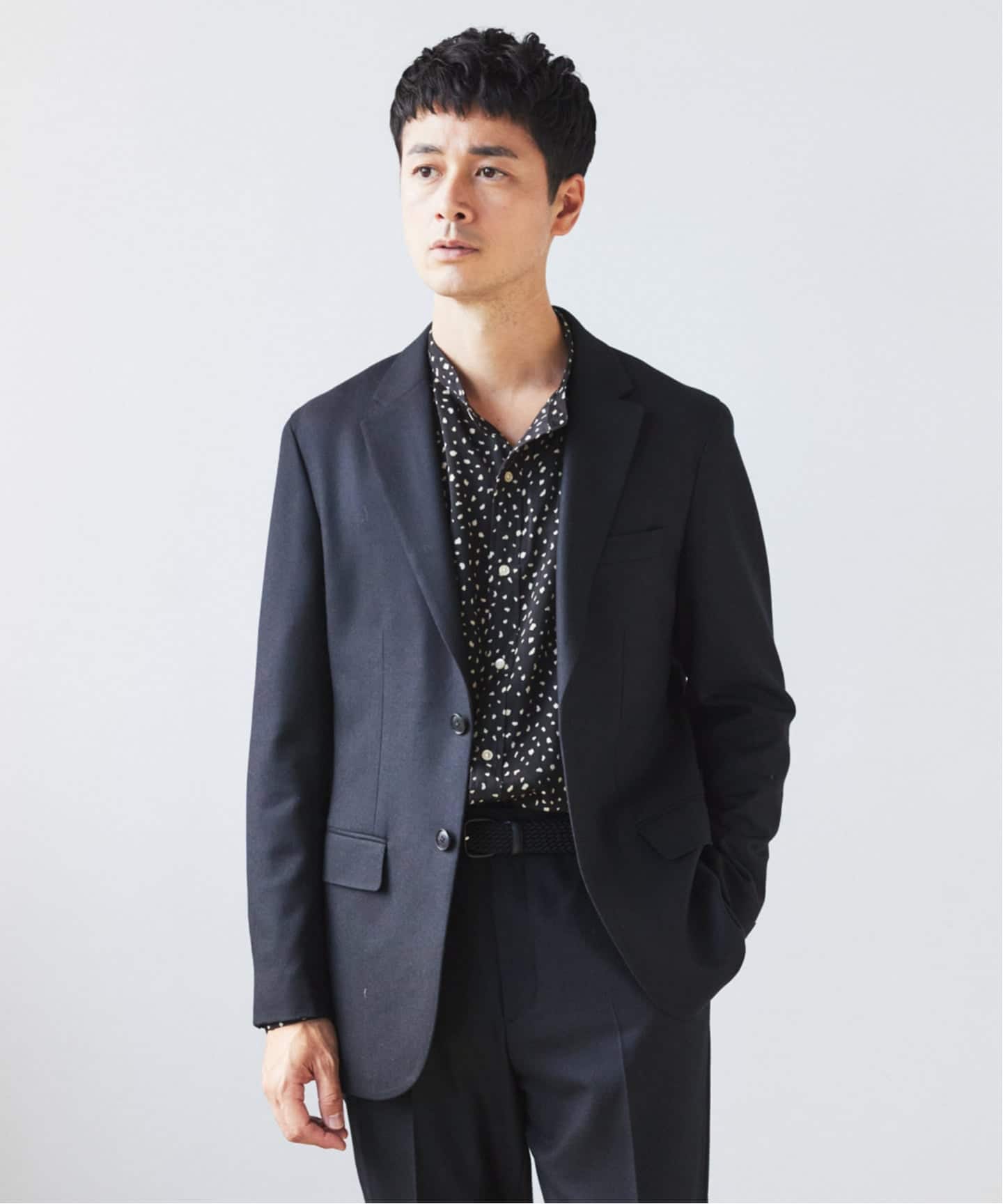 SUPER 120's ウールサキソニー 2ボタン ジャケット【セットアップ着用