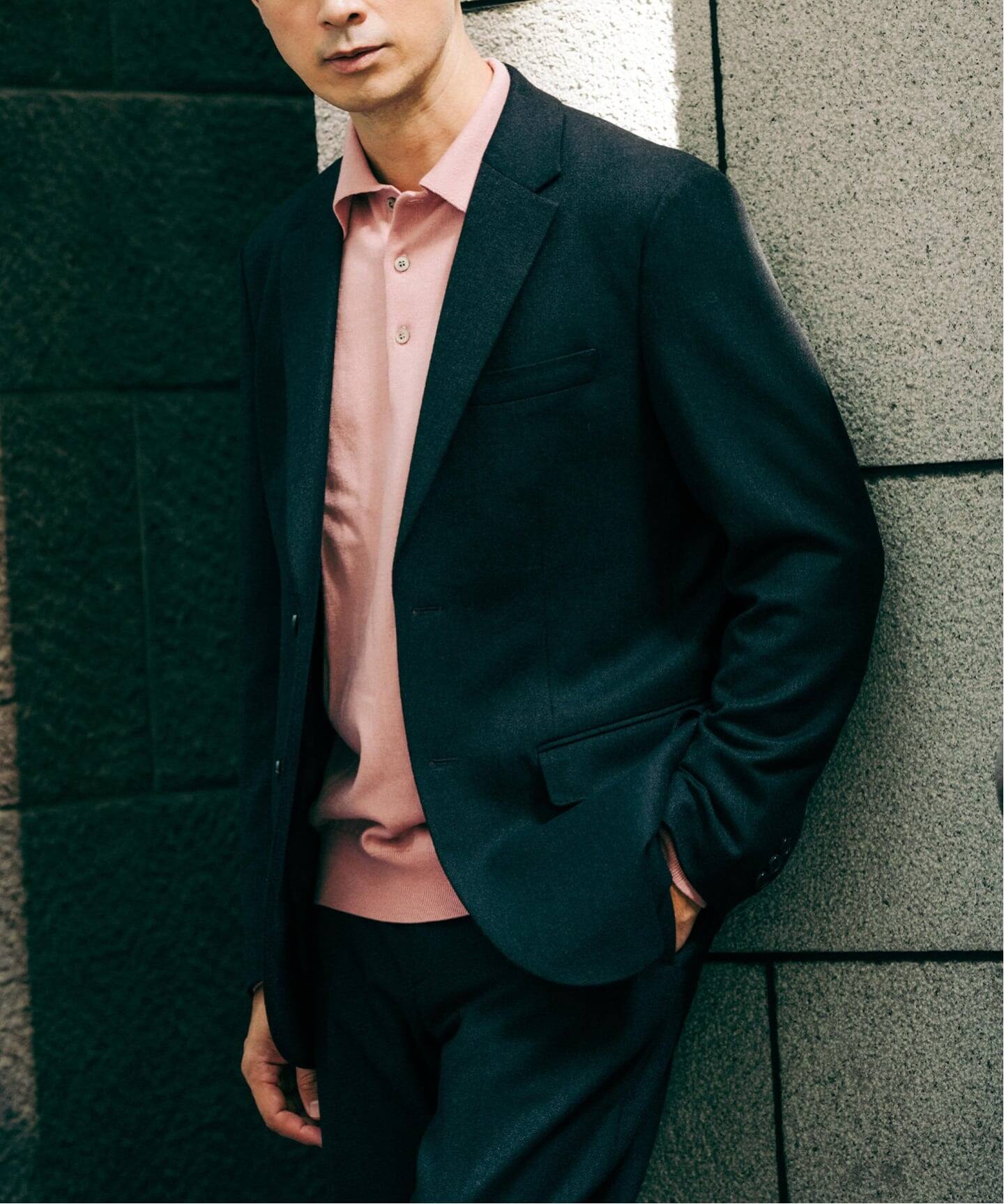 トップ ツイード 2ボタン ジャケット【セットアップ着用可能