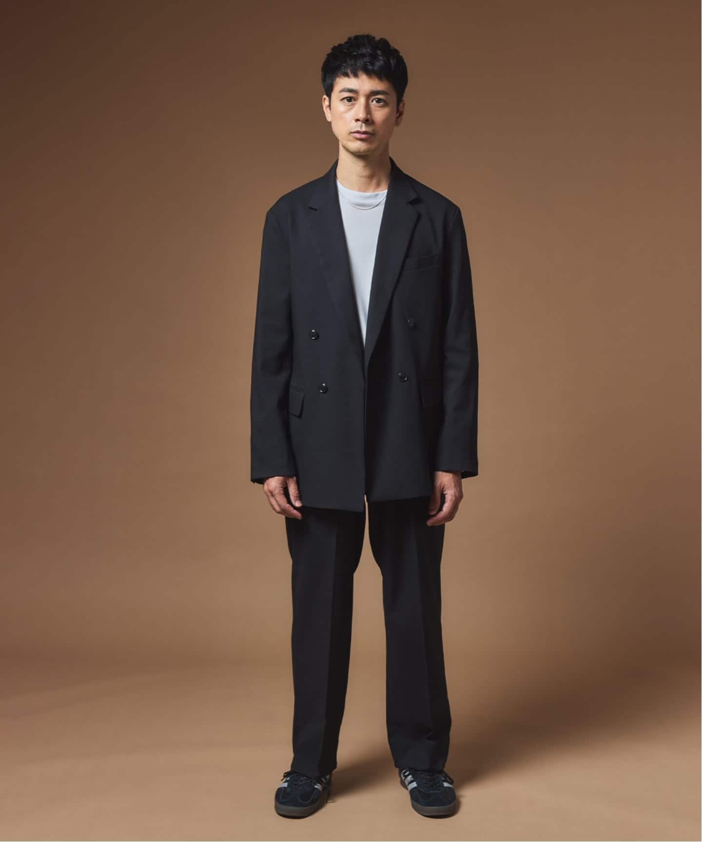 【未使用級】EDIFICE ダブルブレストジャケット　CERRUTI XL相当 EDIFICE（エディフィス）の「E.4ボタン ダブルブレスト