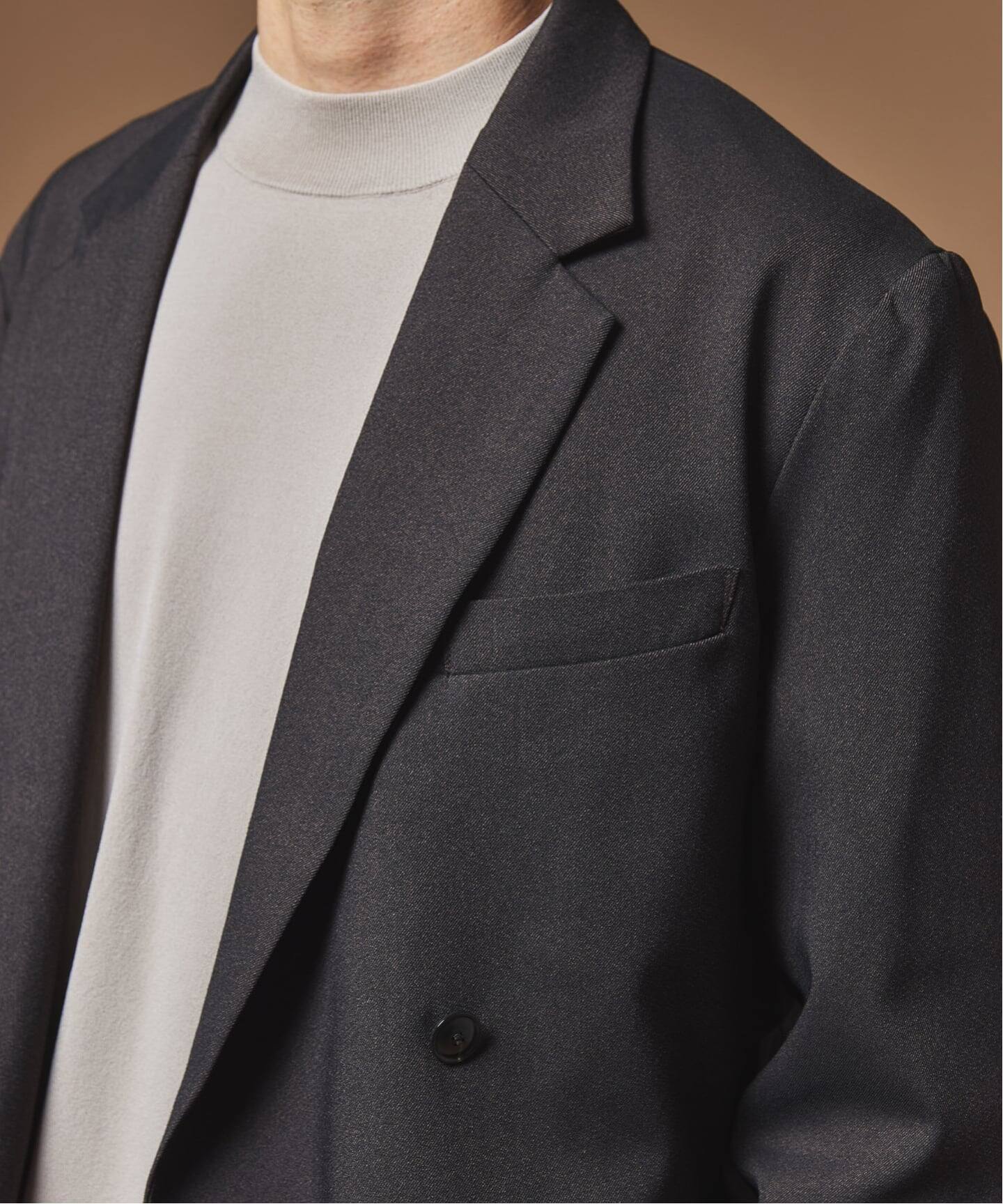 【未使用級】EDIFICE ダブルブレストジャケット　CERRUTI XL相当 EDIFICE（エディフィス）の「E.4ボタン ダブルブレスト