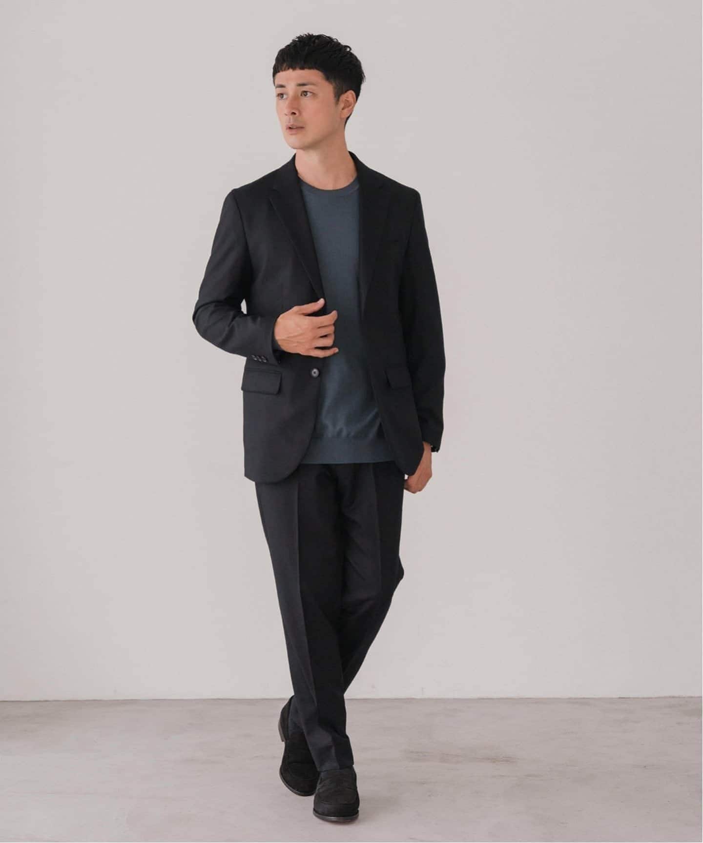 EDIFICE ウール テーラードジャケット 2点セット EDIFICE ジャケット テーラードジャケット SUPER 120's ウール