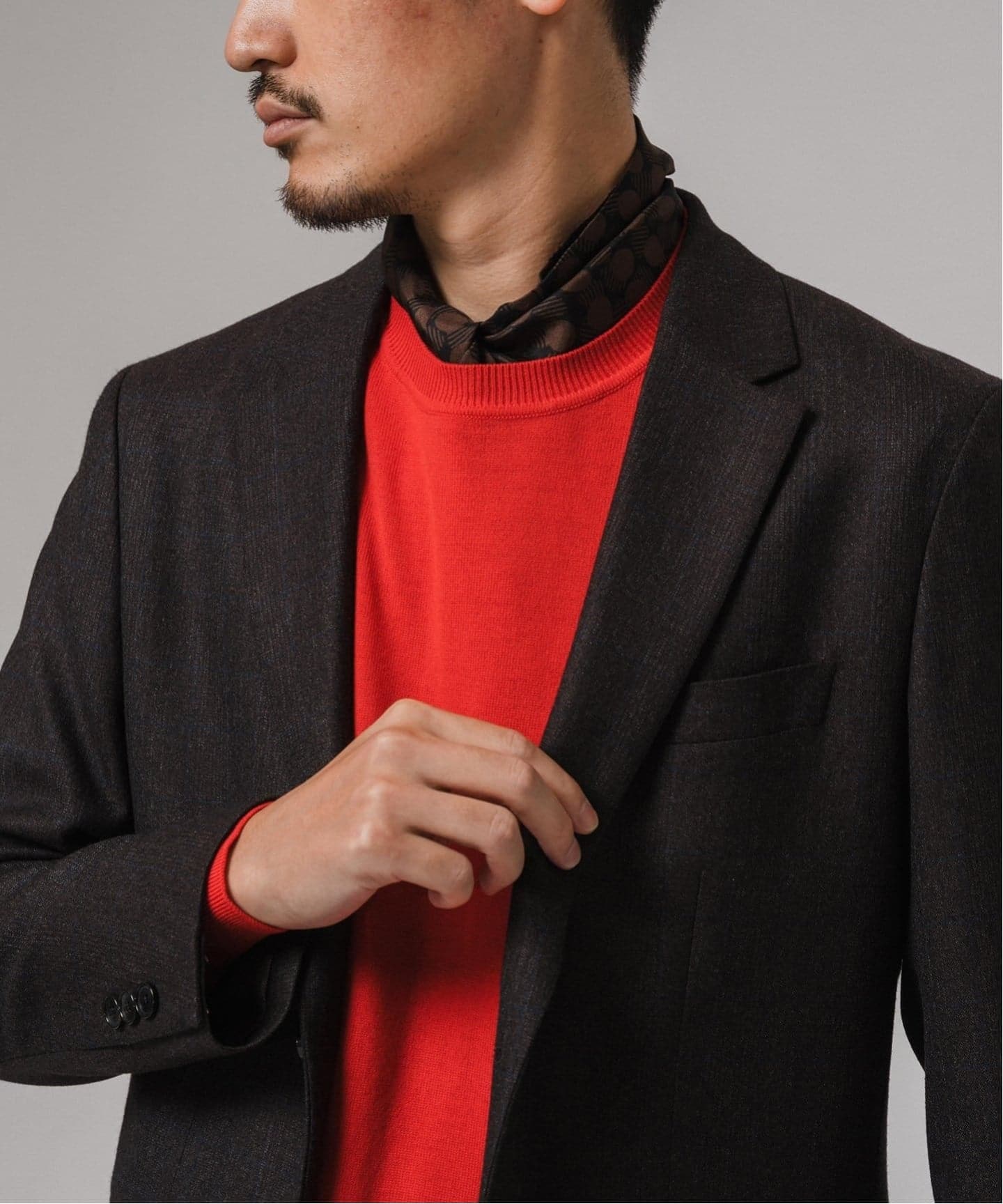 SUPER 120's ウールサキソニー 2ボタン ジャケット【セットアップ着用