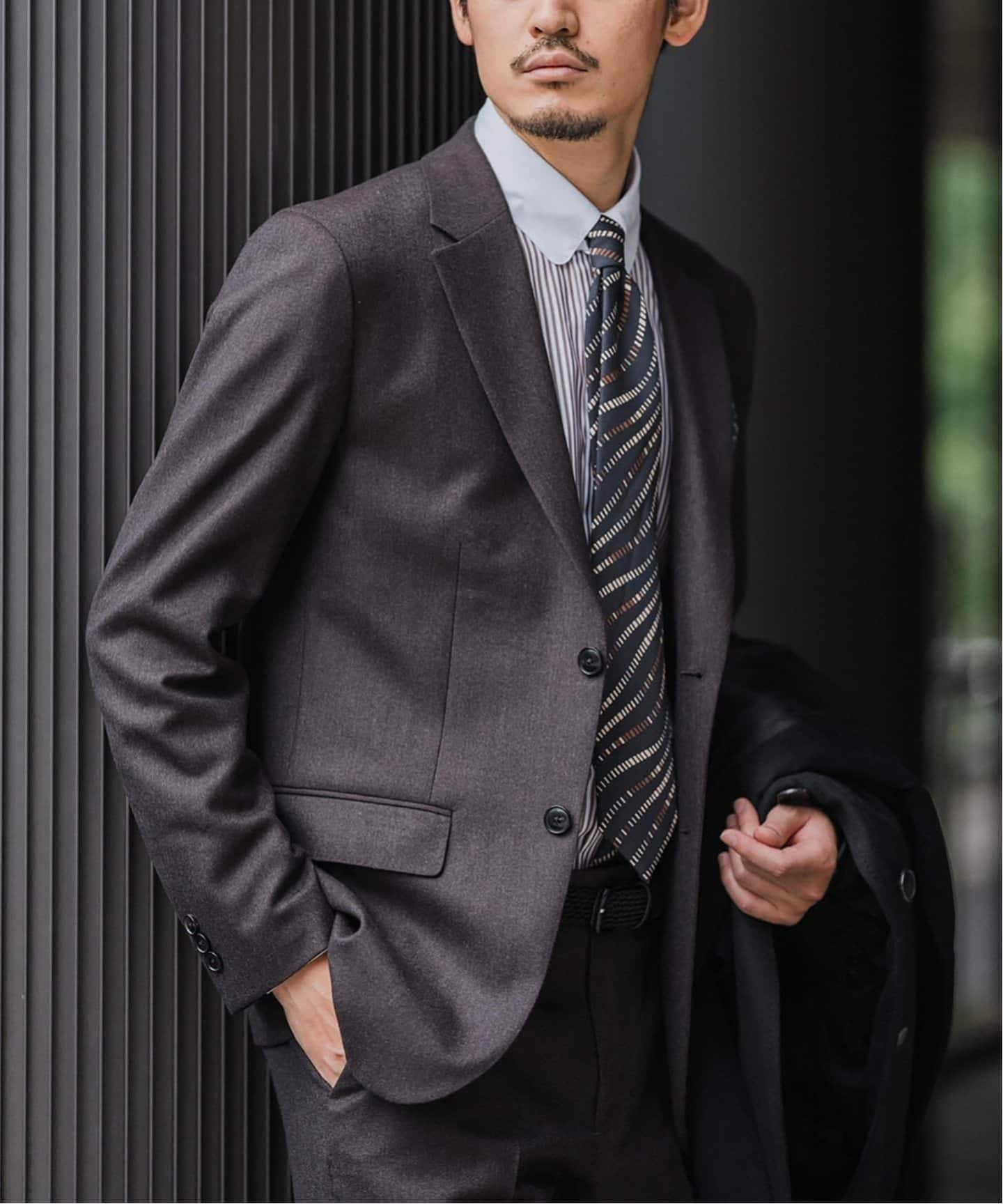 SUPER 120's ウールサキソニー 2ボタン ジャケット【セットアップ着用