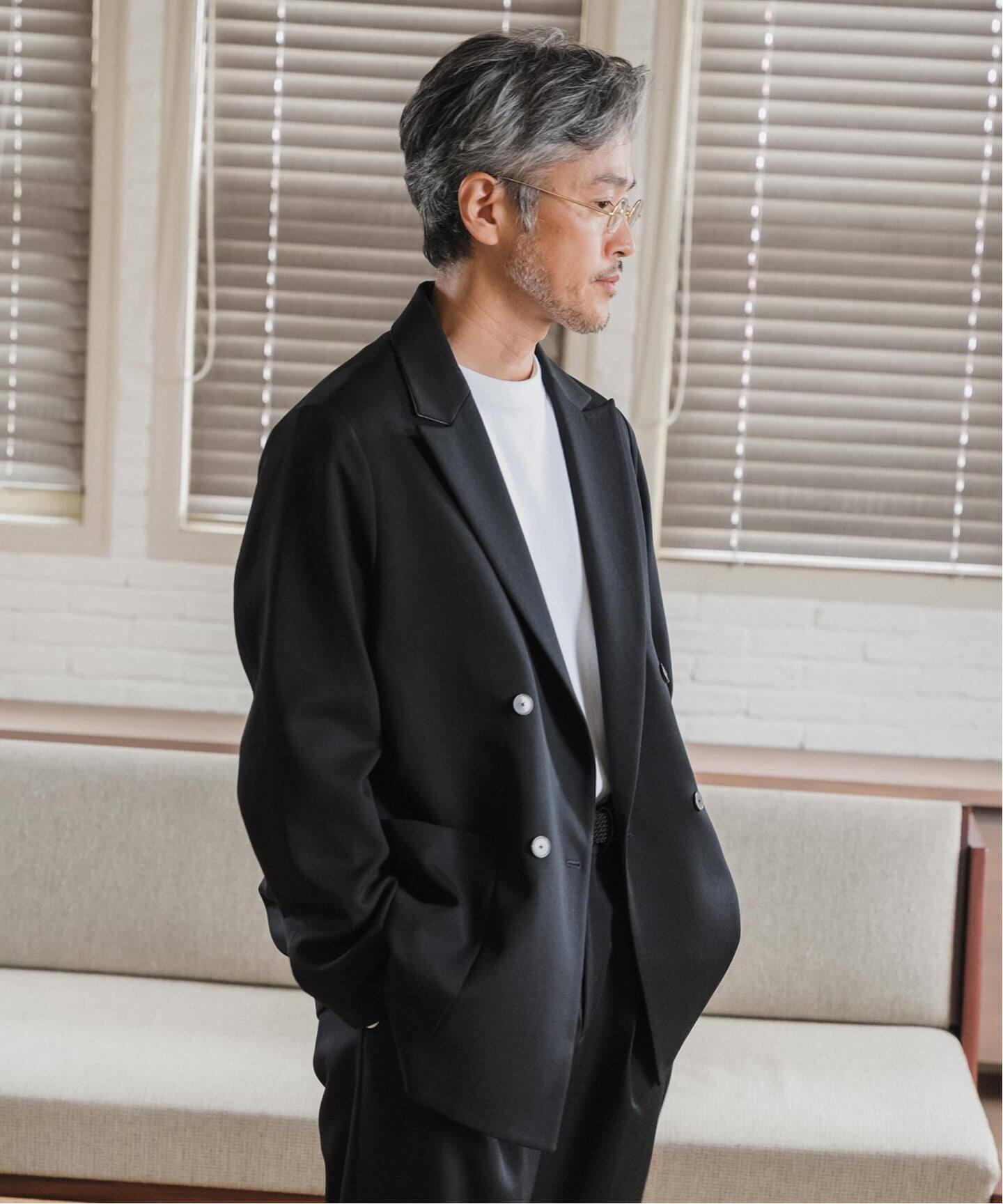 VISTO ギャバ ダブル ジャケット【セットアップ着用可】（テーラード