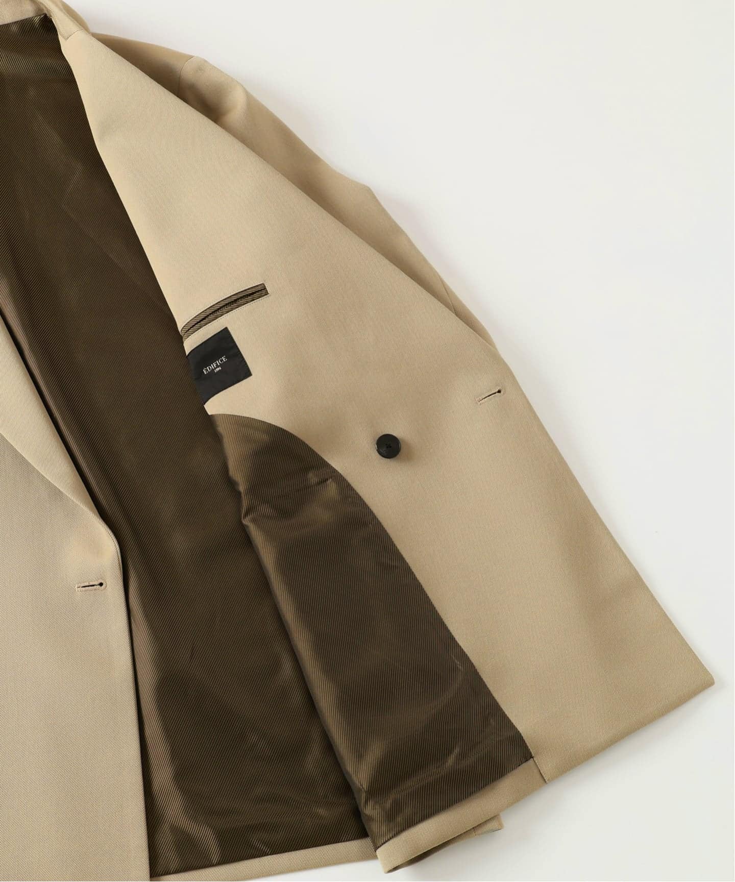 【美品】 エディフィス EDIFICE セットアップ ベージュ スーツ ダブル セール】◇ダブルプレスト ダッド ジャケット【セットアップ着用