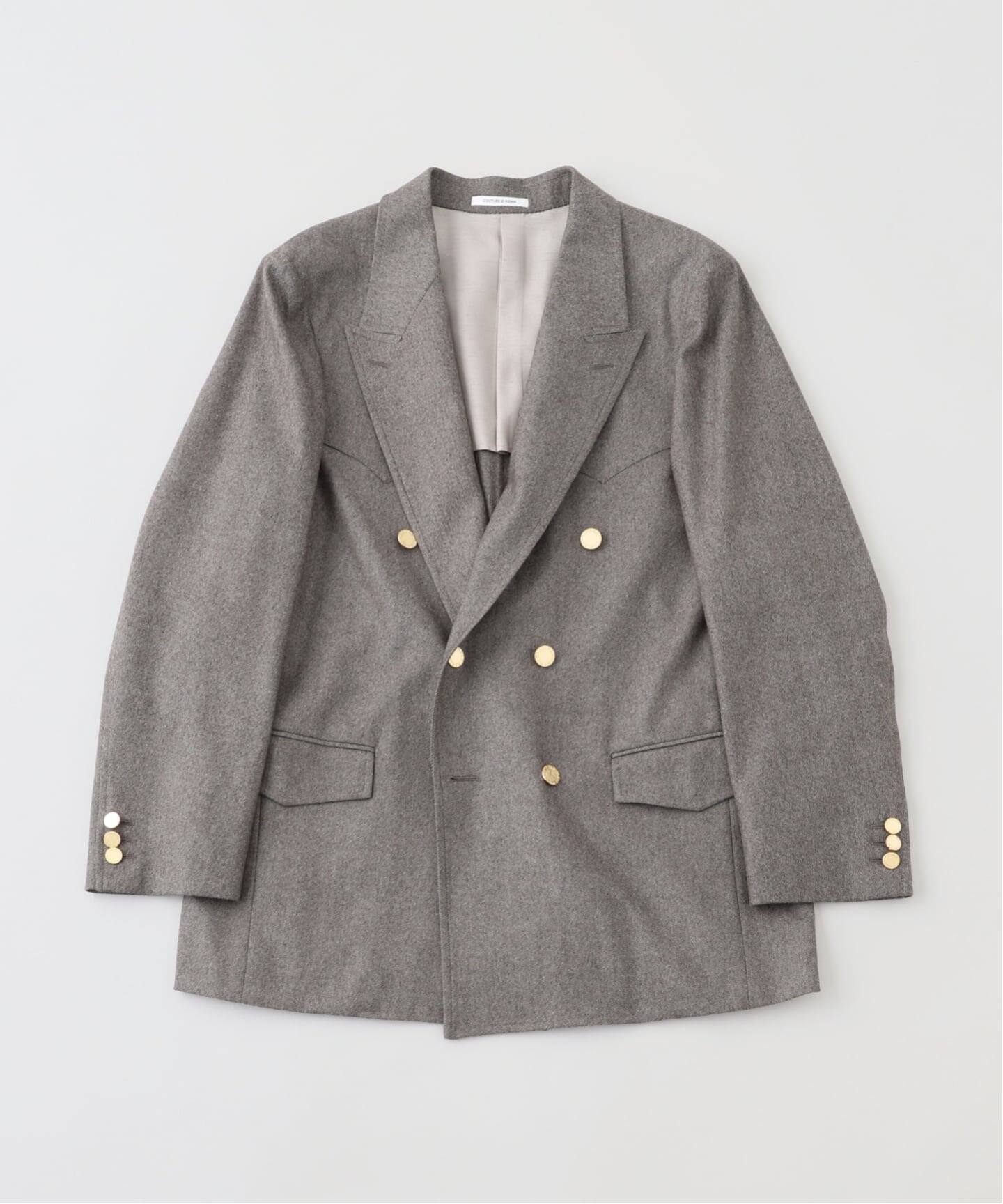 ジャケット・アウター COUTURE D`ADAM summer tweed no coller COUTURE D'ADAM(クチュール ド アダム) Aged Sack JK / Chino
