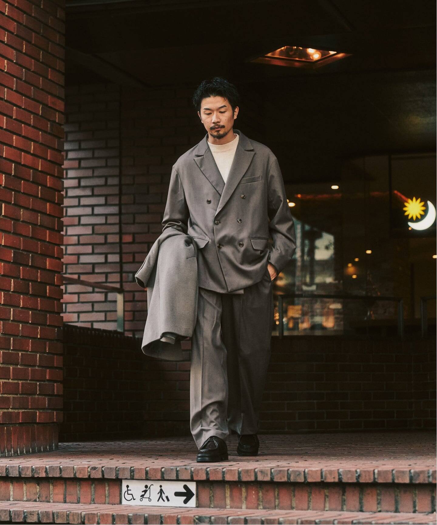 T/Rツイル ダブルワイドセットアップ（スーツ・セットアップ）｜417