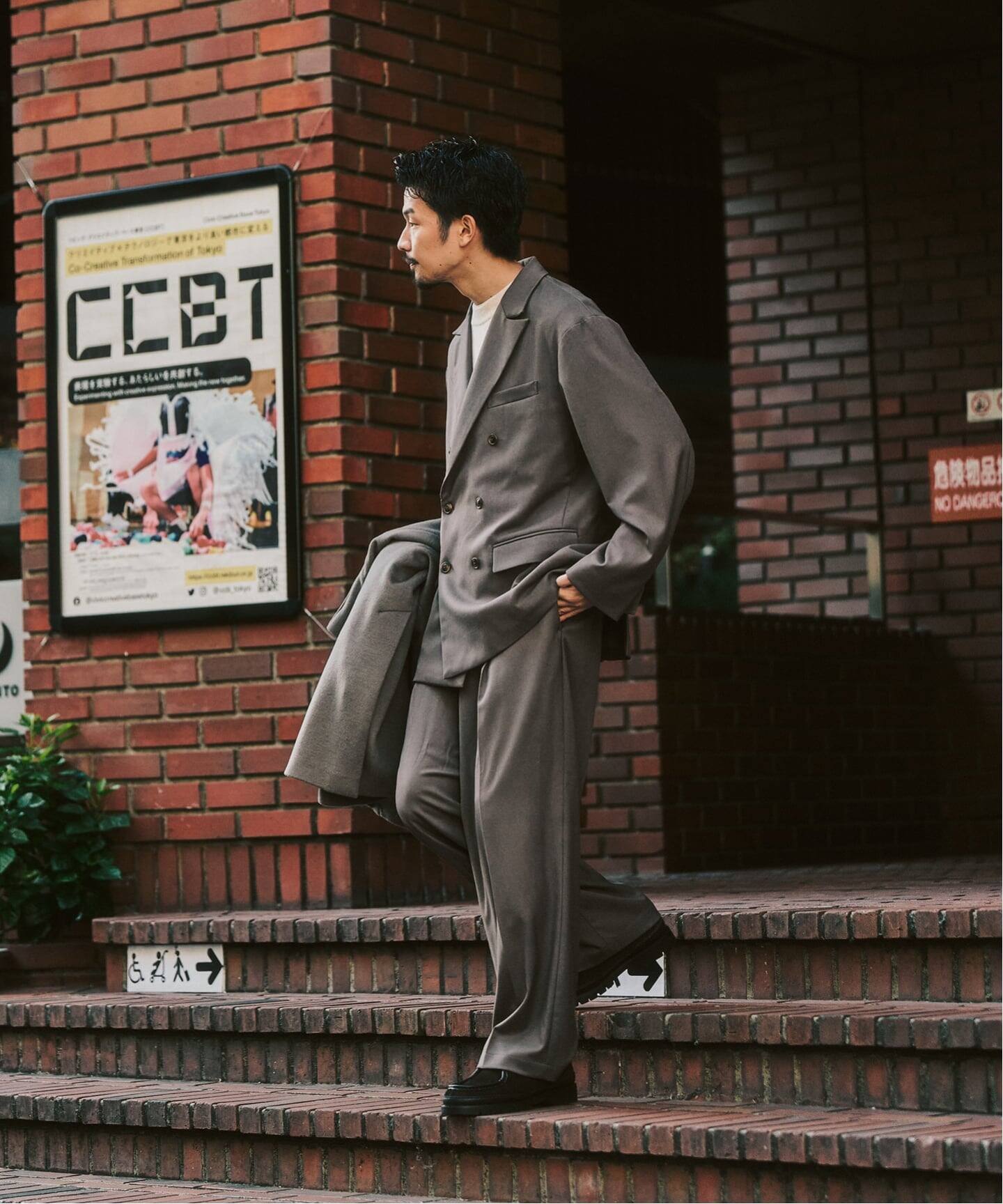 T/Rツイル ダブルワイドセットアップ（スーツ・セットアップ）｜417