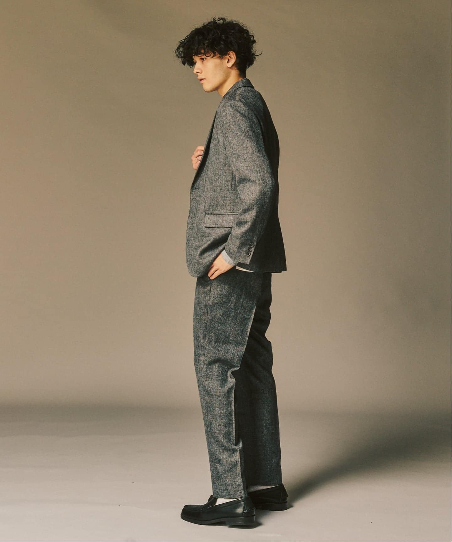 ミックス ツイードセットアップ ”ジャケット1点+パンツ1点” の2点