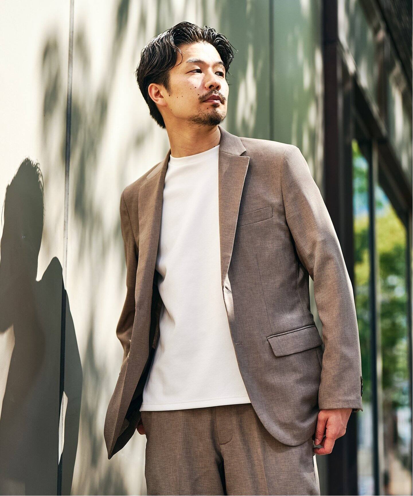 美品 春夏向✨️ 417EDIFICE 吸水速乾スーツ セットアップ L 吸水速乾” EVALET メッシュセットアップ（スーツ・セットアップ）｜417