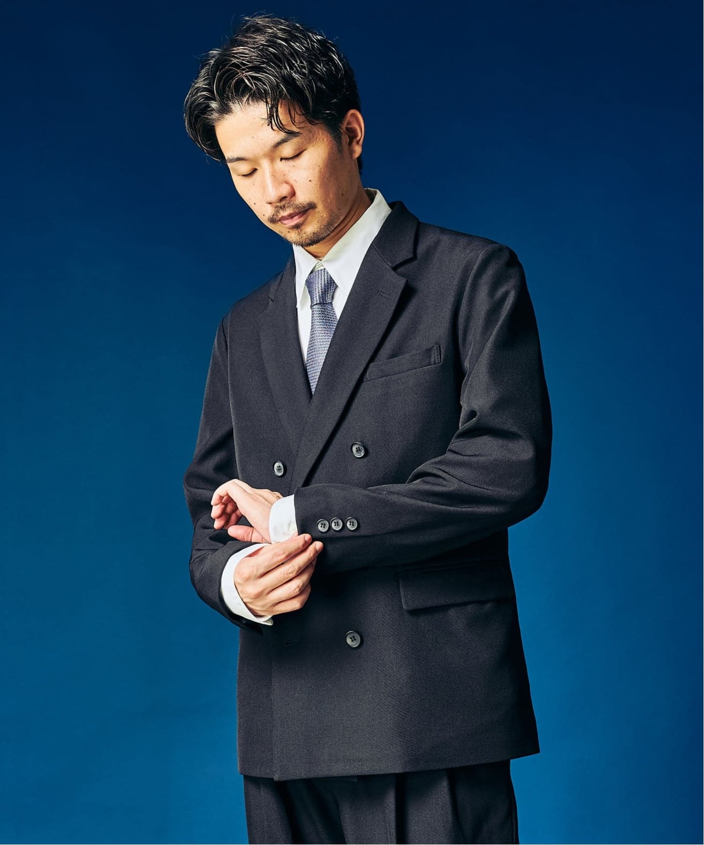 4WAYストレッチ” ダブルジャケット（テーラードジャケット）｜417