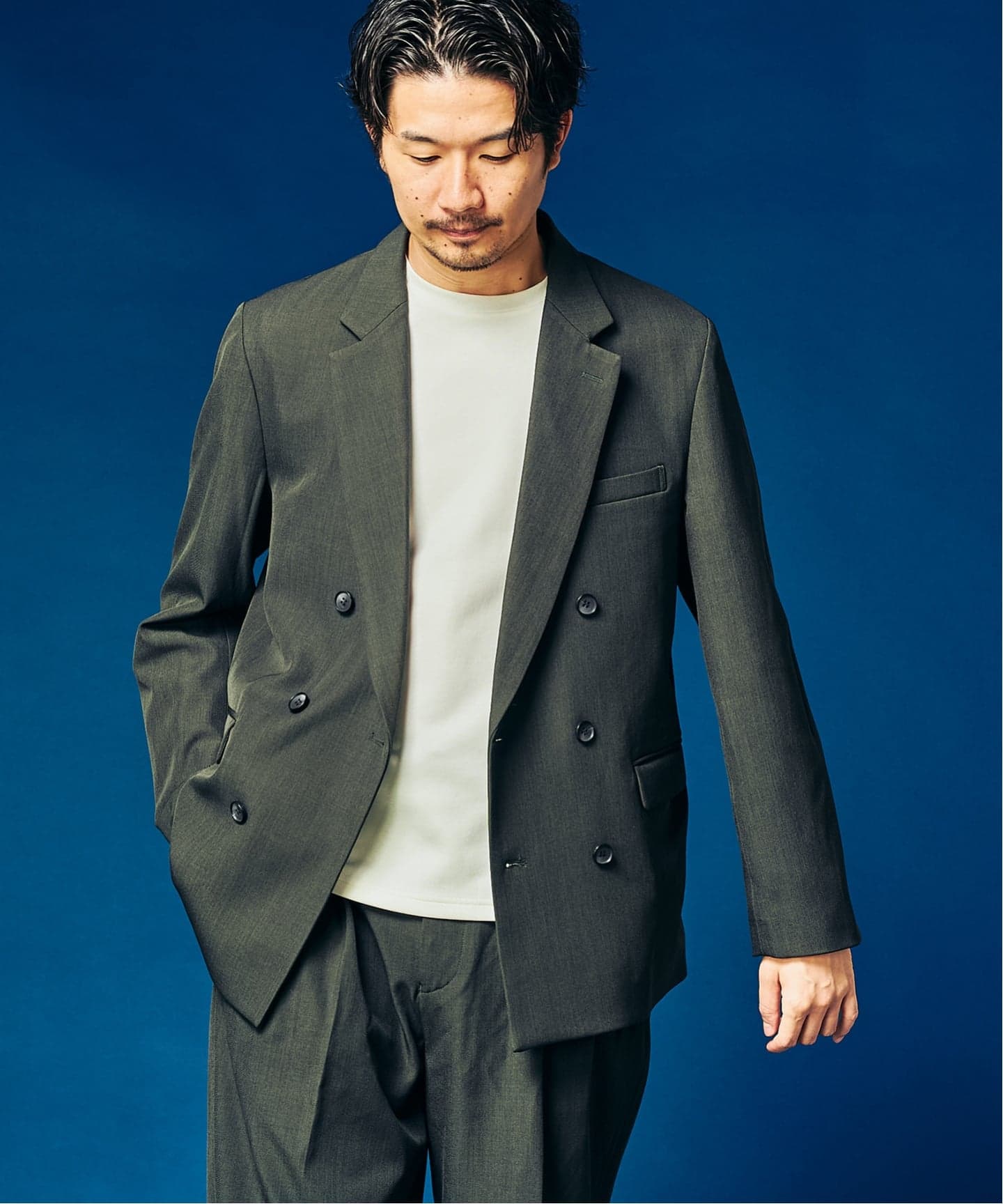 4WAYストレッチ” ダブルジャケット（テーラードジャケット）｜417