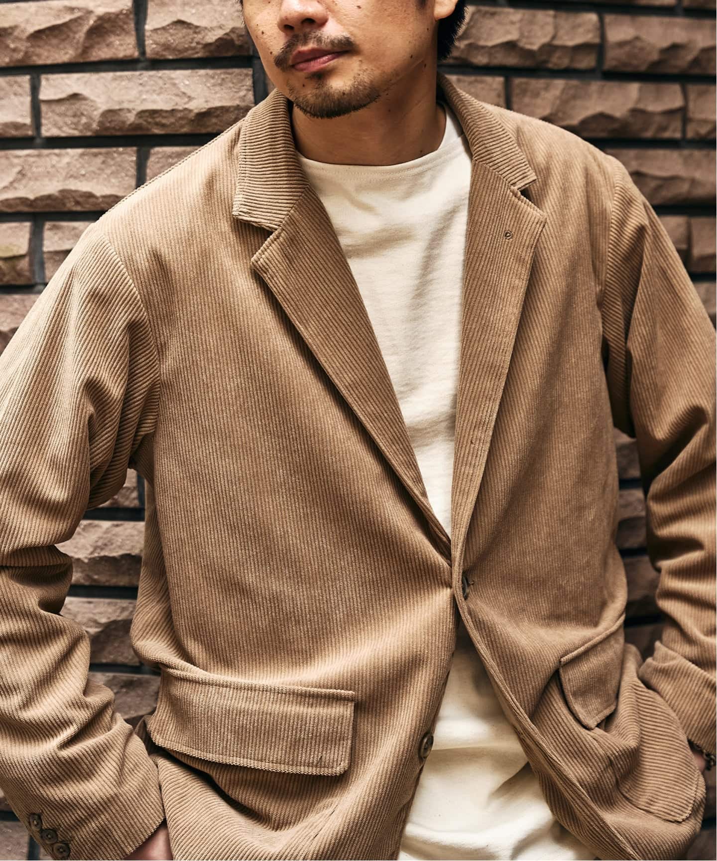 P コーデュロイ ジャケット ”セットアップ着用可能”（テーラード