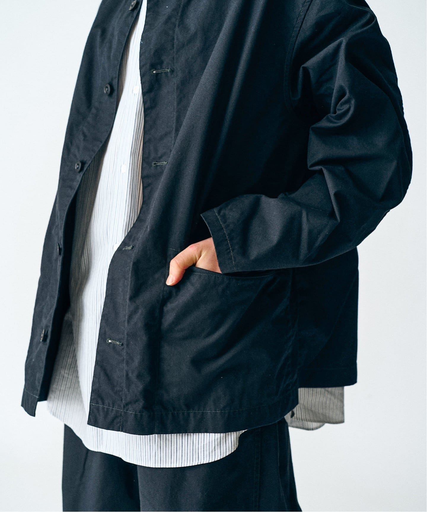 NANAMICA / ナナミカ 417別注 バンドカラーシャツジャケット