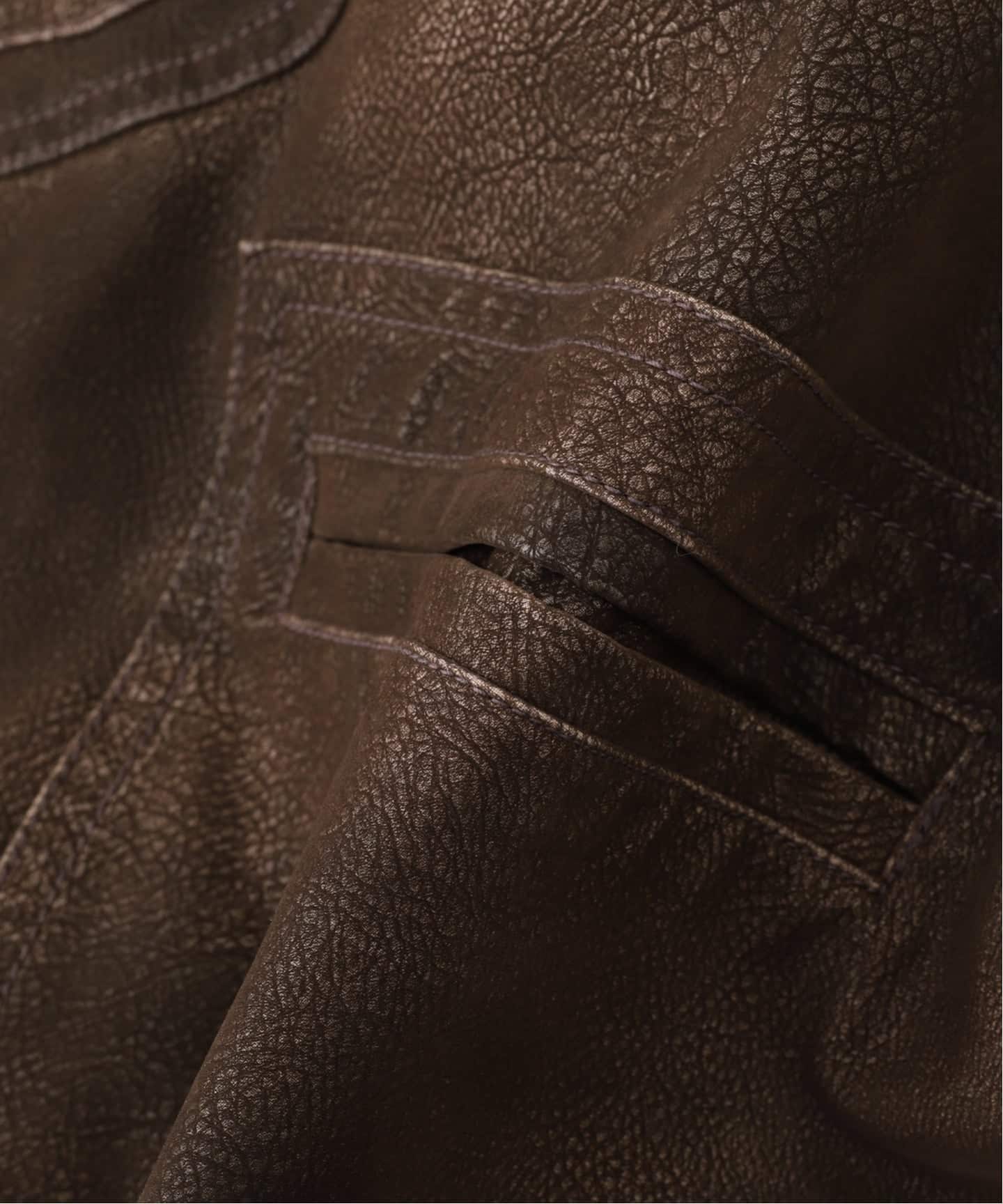 DAIRIKU / ダイリク Artificial Leather Hunting Jacket（レザー
