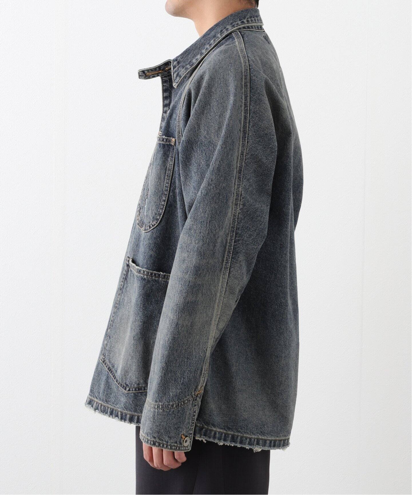 DAIRIKU Wash N' WEAR Cover All デニムカバーオール DAIRIKU / ダイリク Vintage Wash D-Sleeve Cover All RG-DNM1